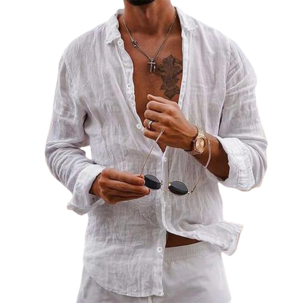 Men's Summer Coastal Casual Linen Shirt