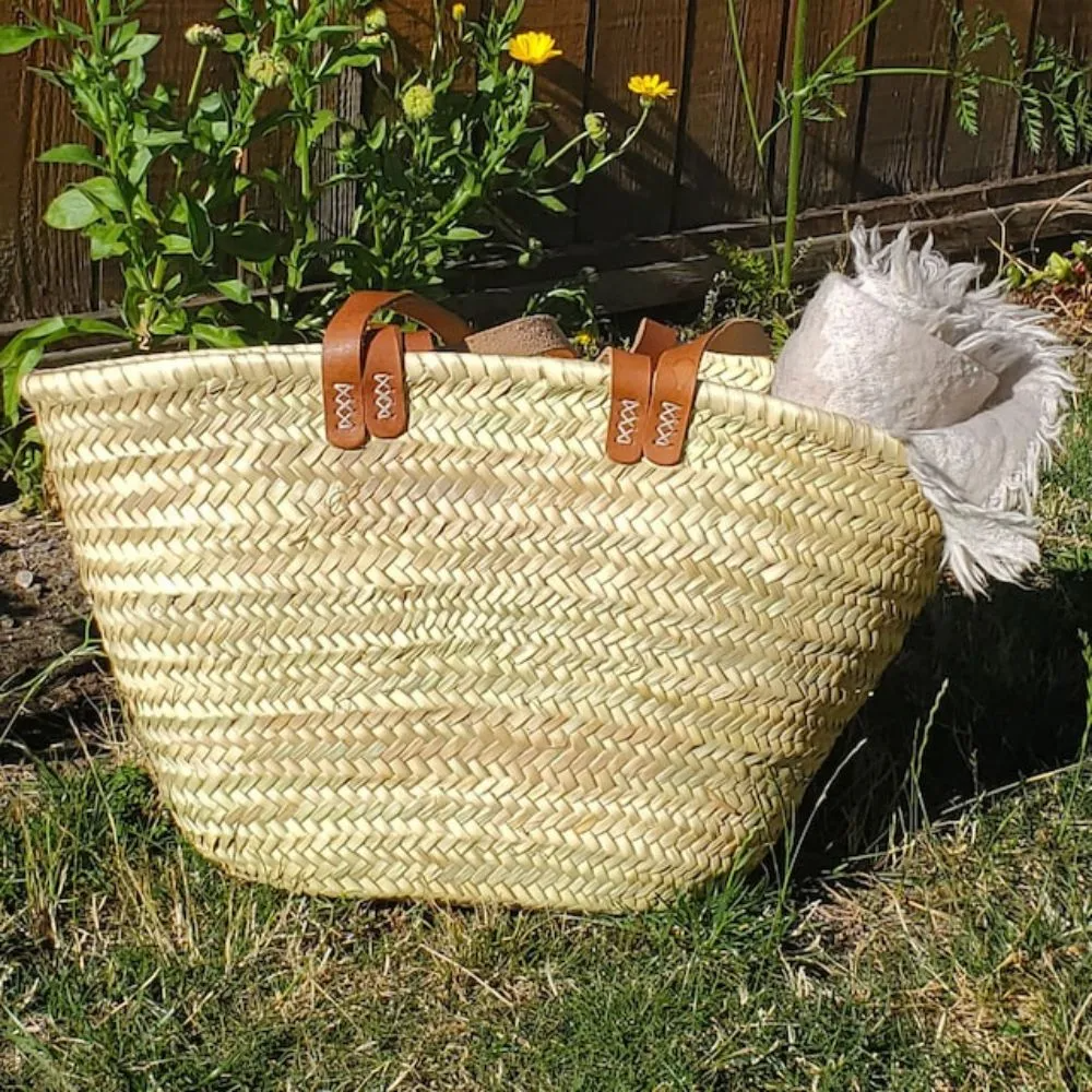 Handwoven Straw Bag | Eco-Friendly  Market Basket.