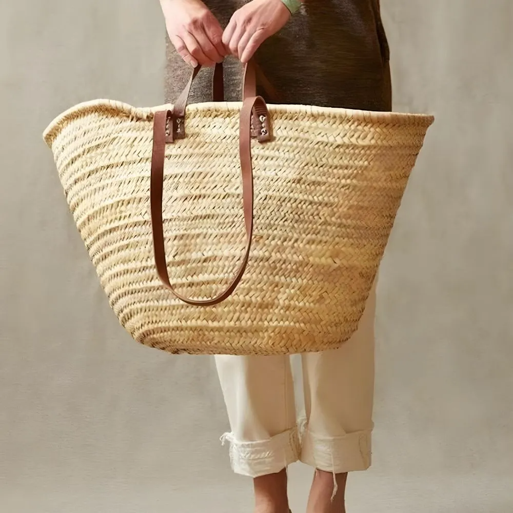 Handwoven Straw Bag | Eco-Friendly  Market Basket.