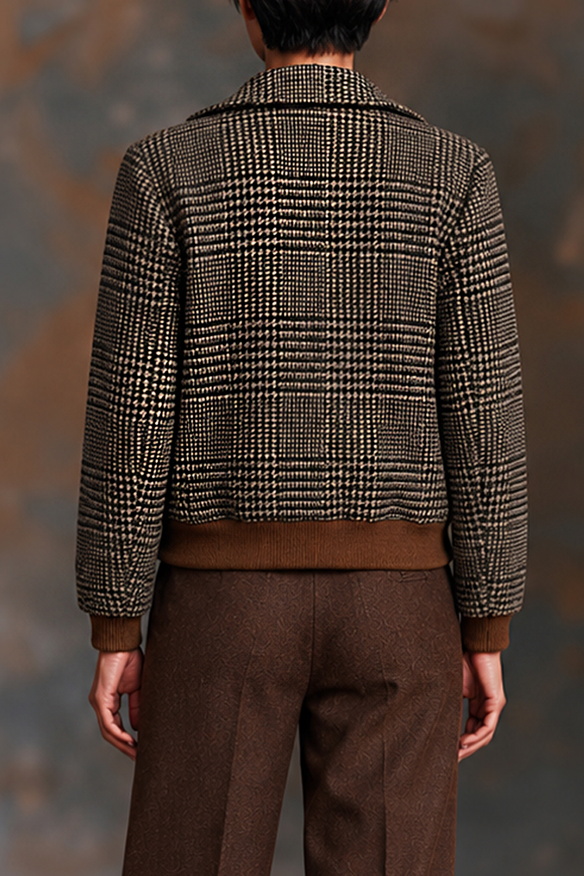 Cosima High Neck Plaid Button Coat