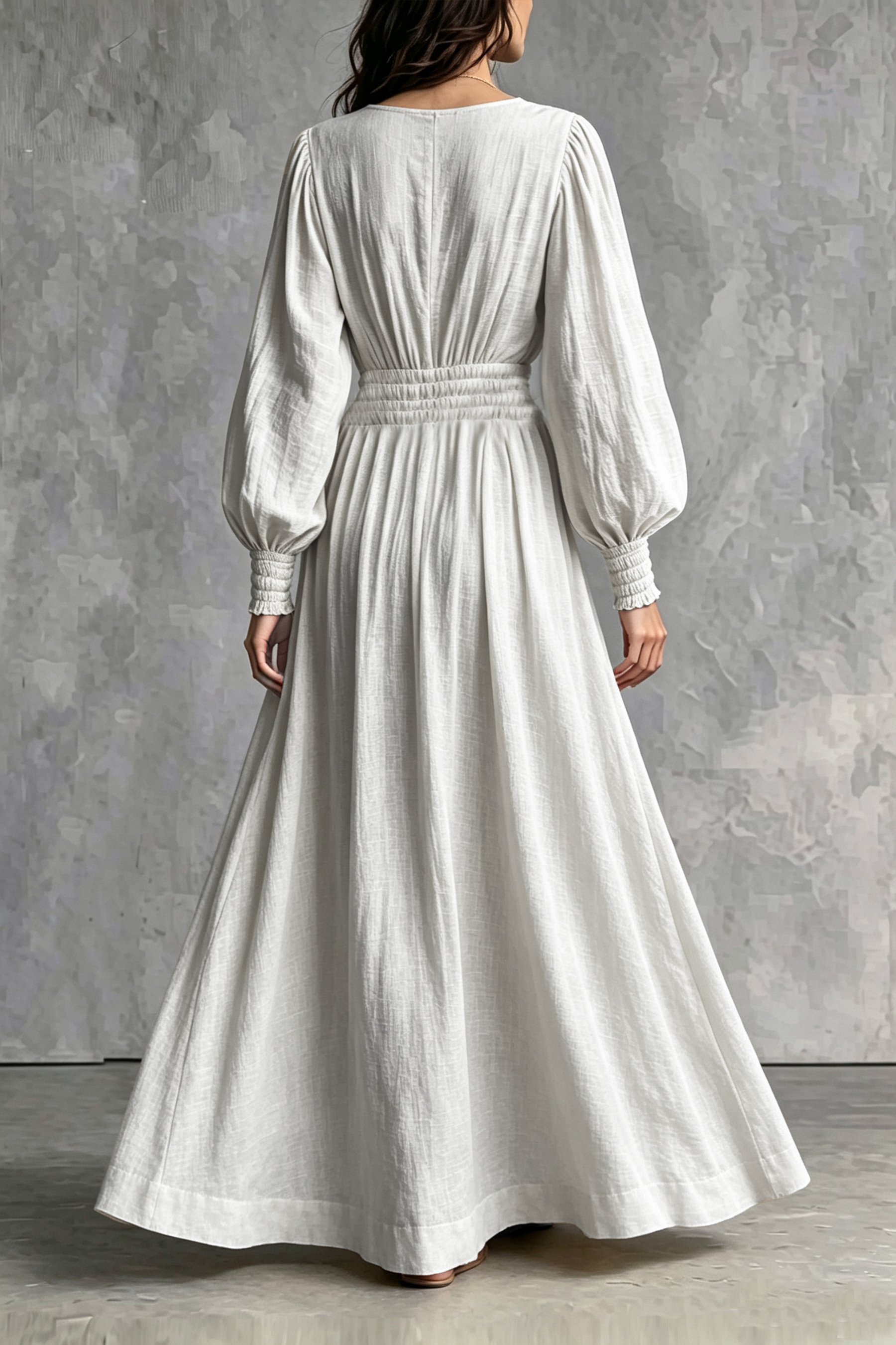 Leah V Neck Ruched Tie Up Maxi Dress