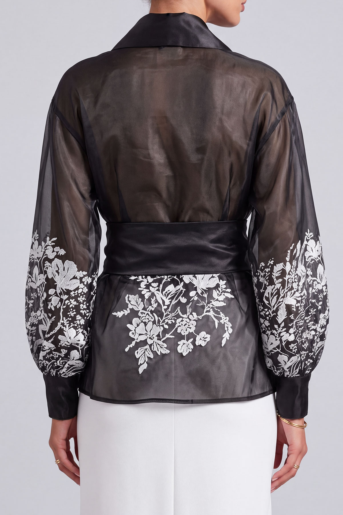 Adrielle Floral Print Tie Up Blouse 