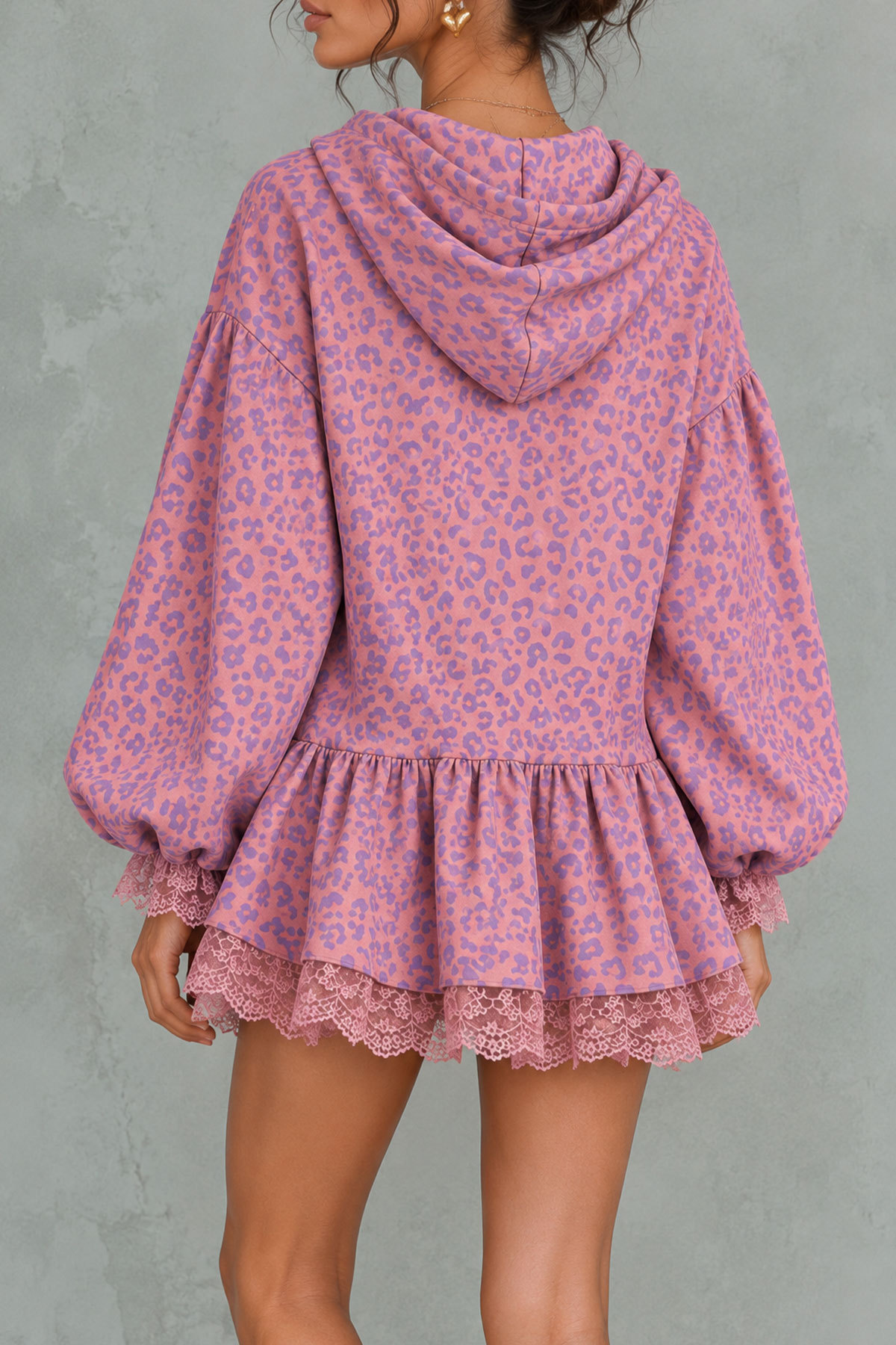Ailsa Leopard Print Ruffle Mini Dress