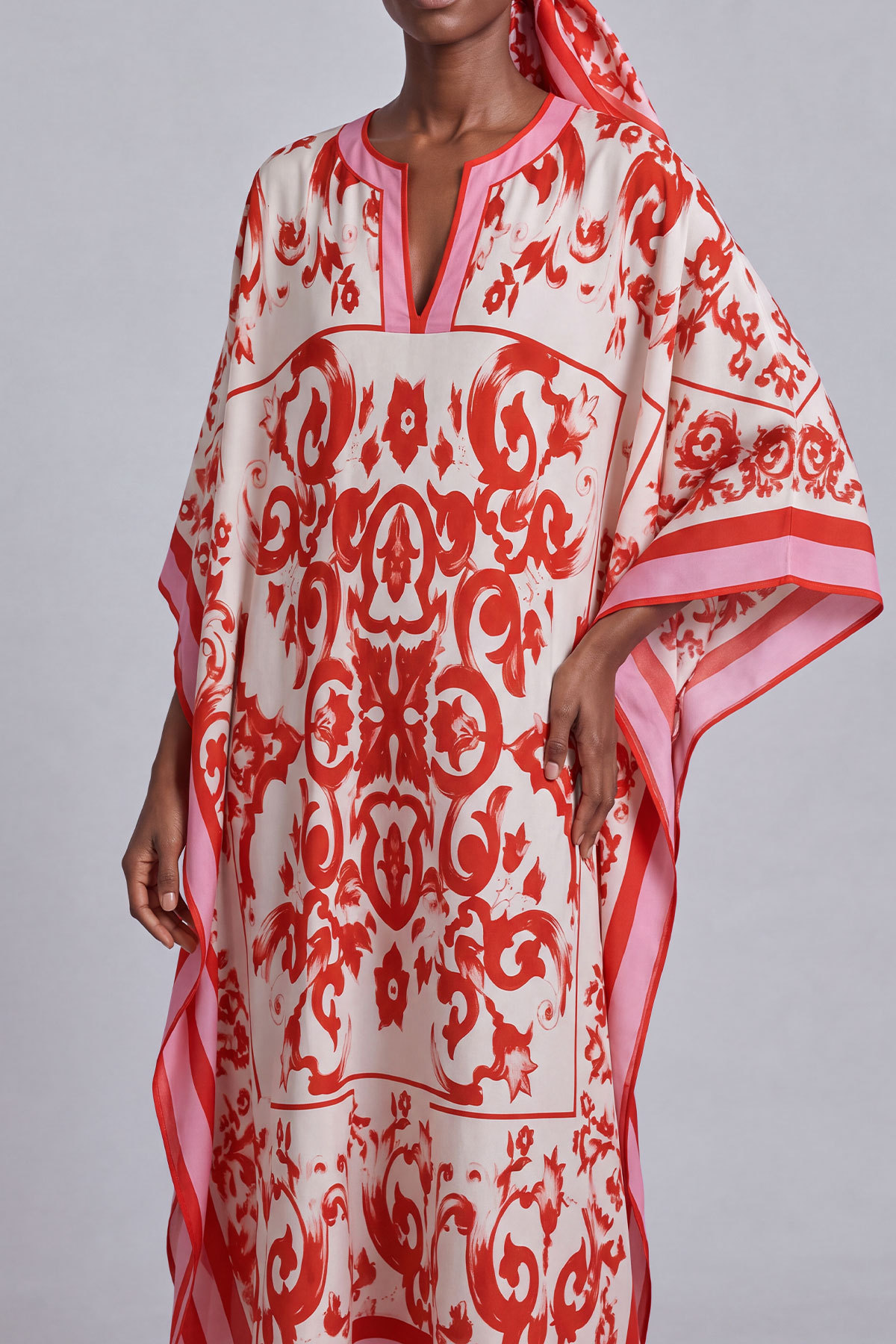 Alessia Batwing Sleeve Print Midi Dress