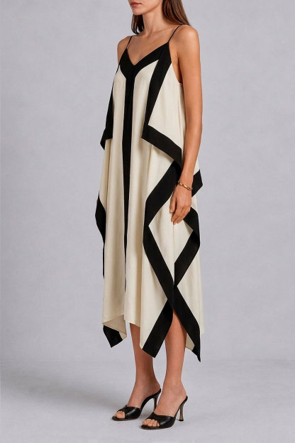 Alina Spaghetti Asymmetrical Mini Dress