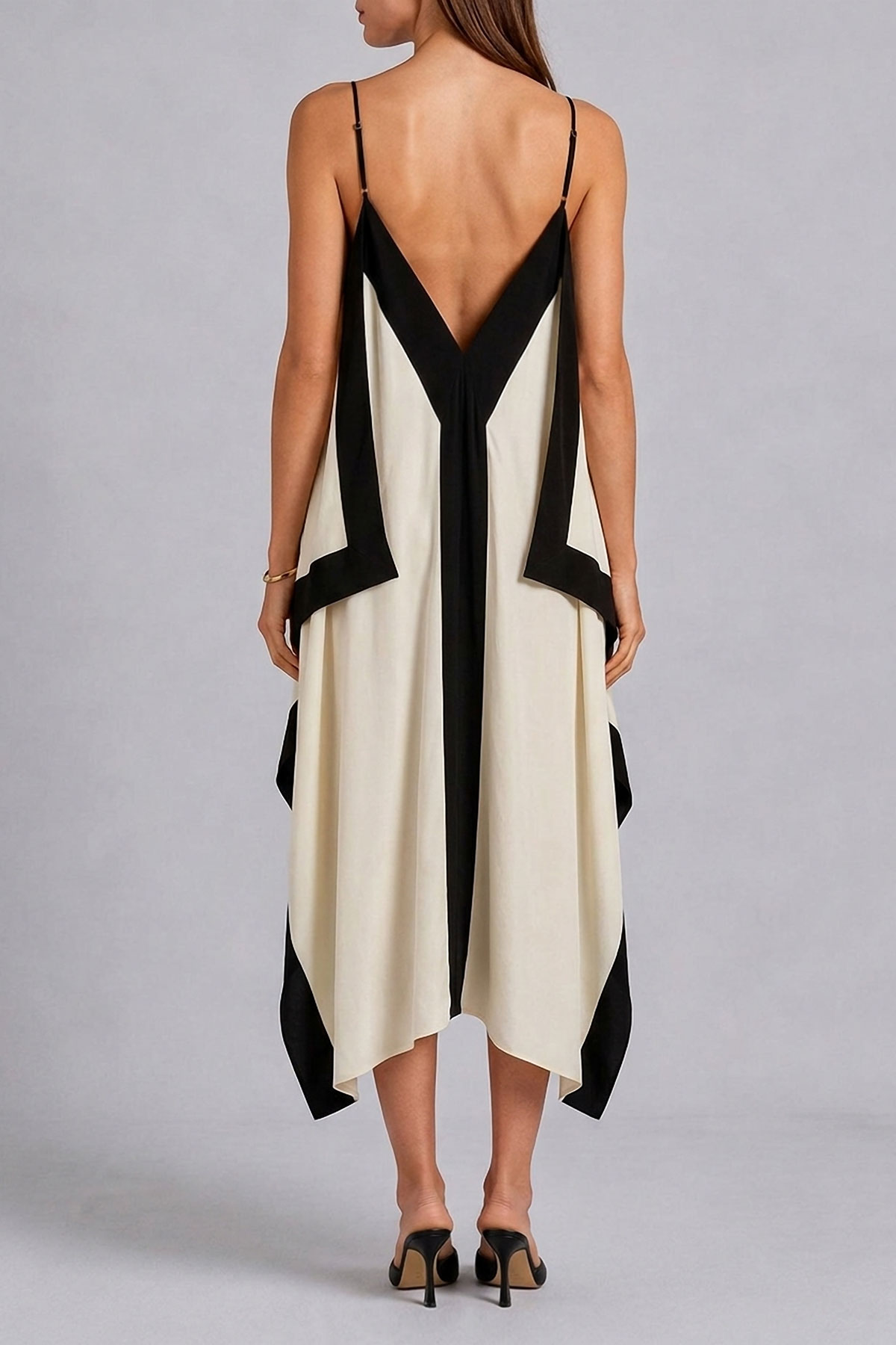 Alina Spaghetti Asymmetrical Mini Dress