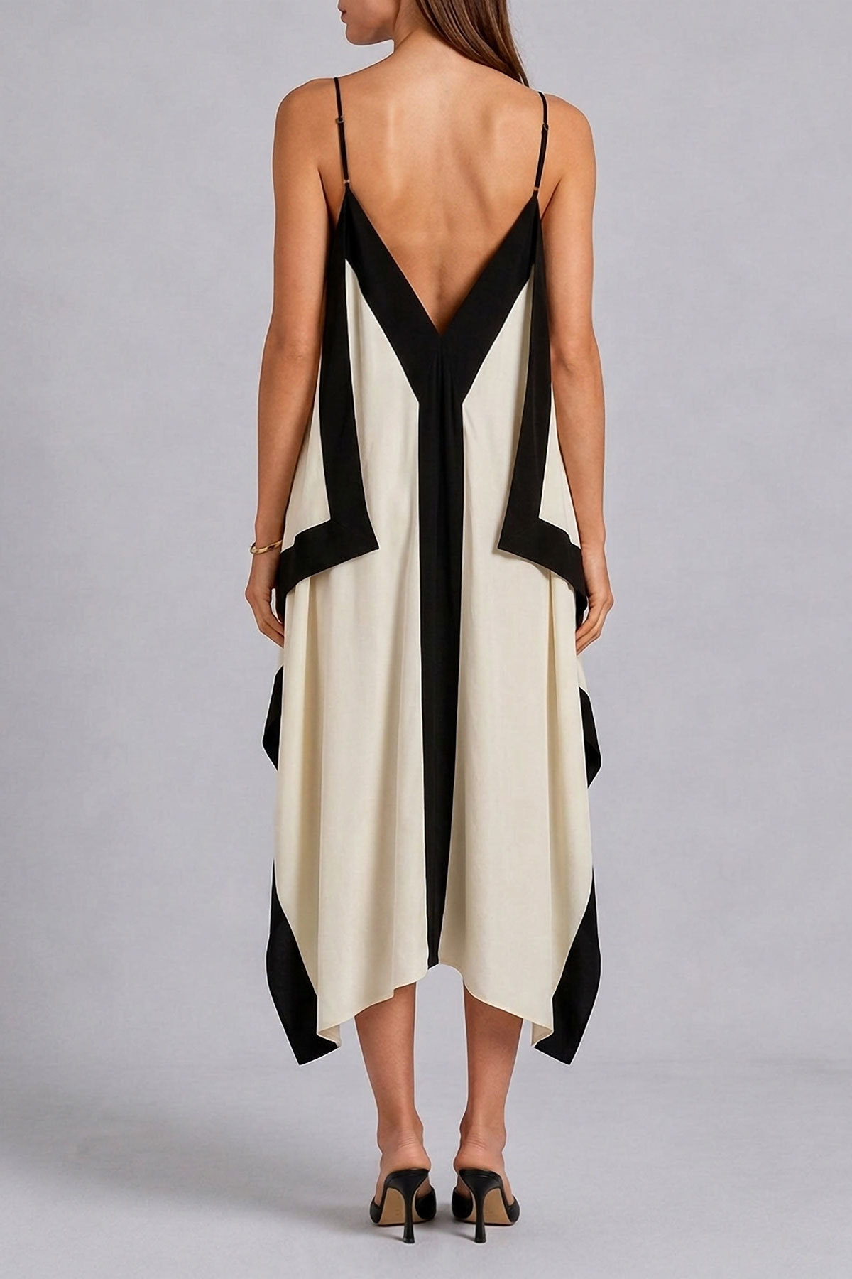 Alina Spaghetti Asymmetrical Mini Dress