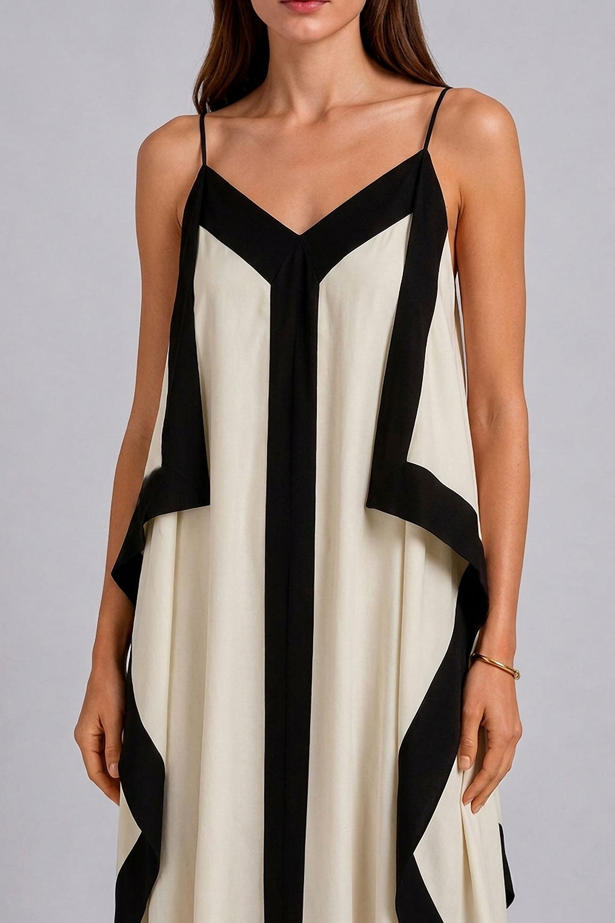 Alina Spaghetti Asymmetrical Mini Dress