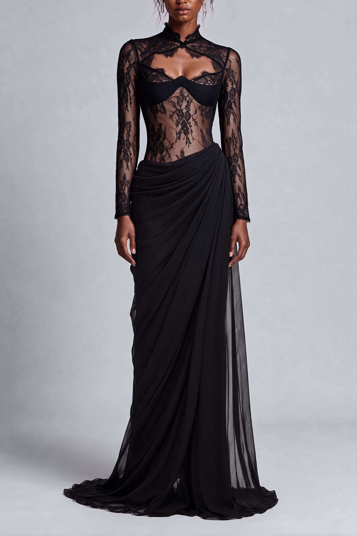 Alisha High Neck Cutouts Maxi Dress