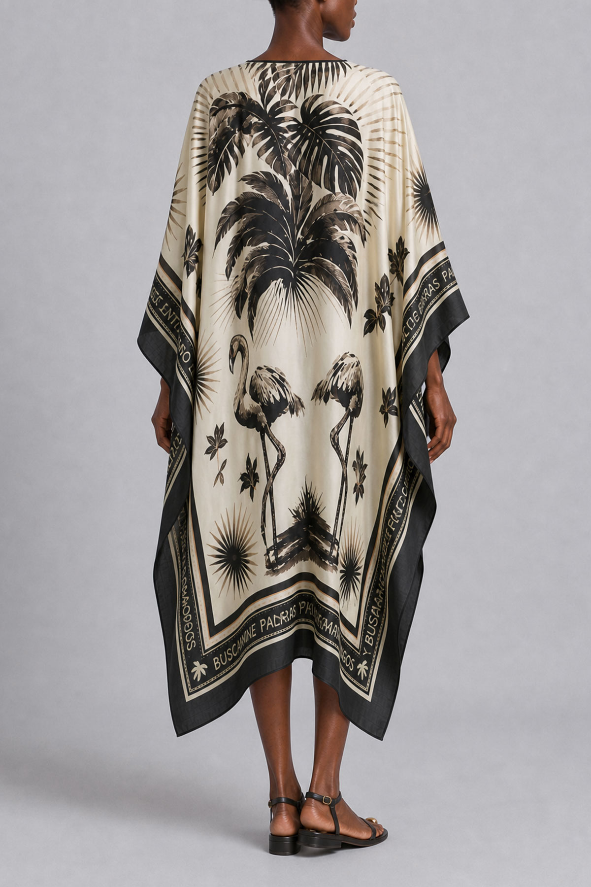 Anastasia Batwing Sleeve Print Midi Dress