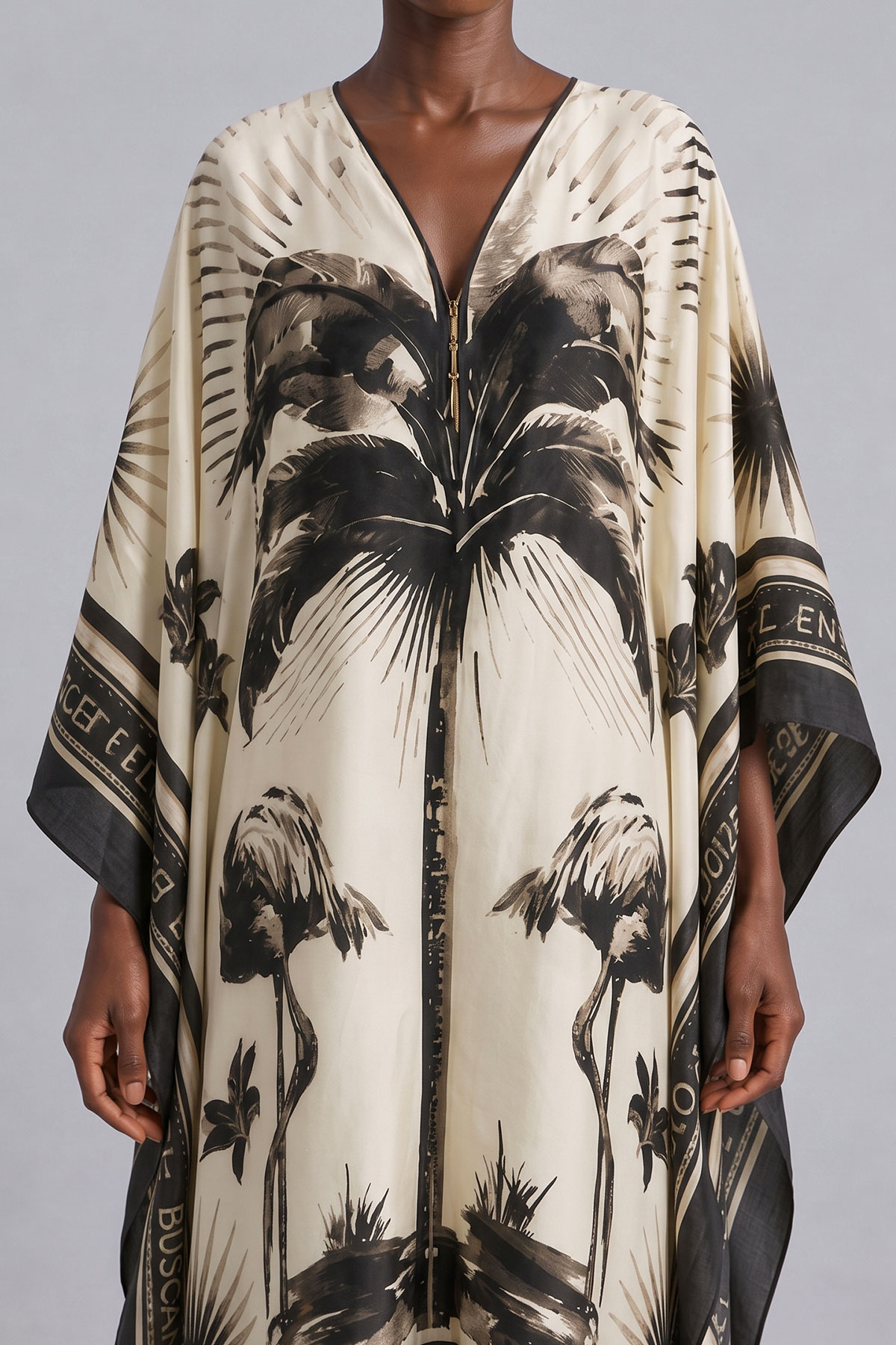 Anastasia Batwing Sleeve Print Midi Dress