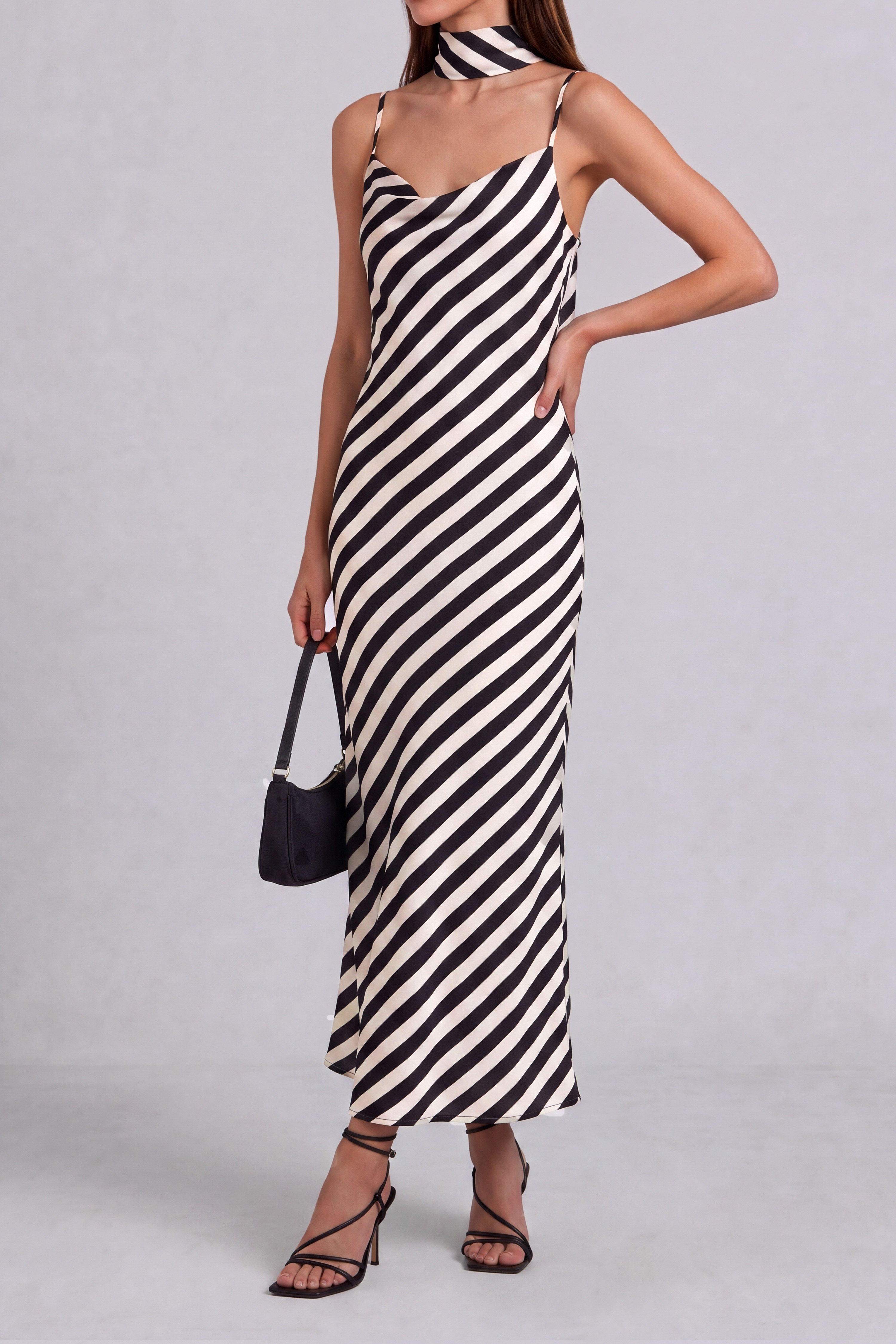 Angelina Spaghetti Stripe Midi Dress