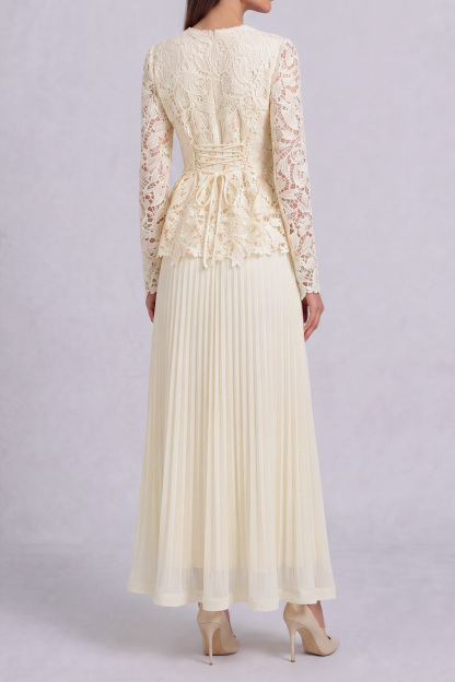 Arielle Lace Pleaded Maxi Skirt Set 