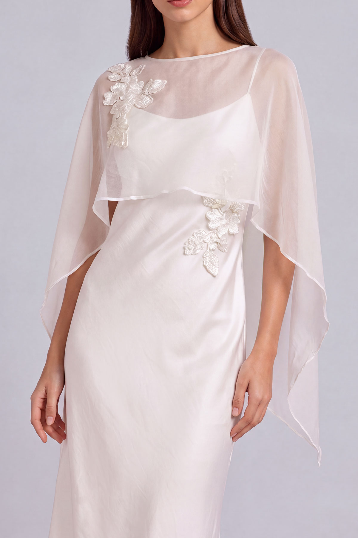 Brianna Embroidered Flower Midi Dress