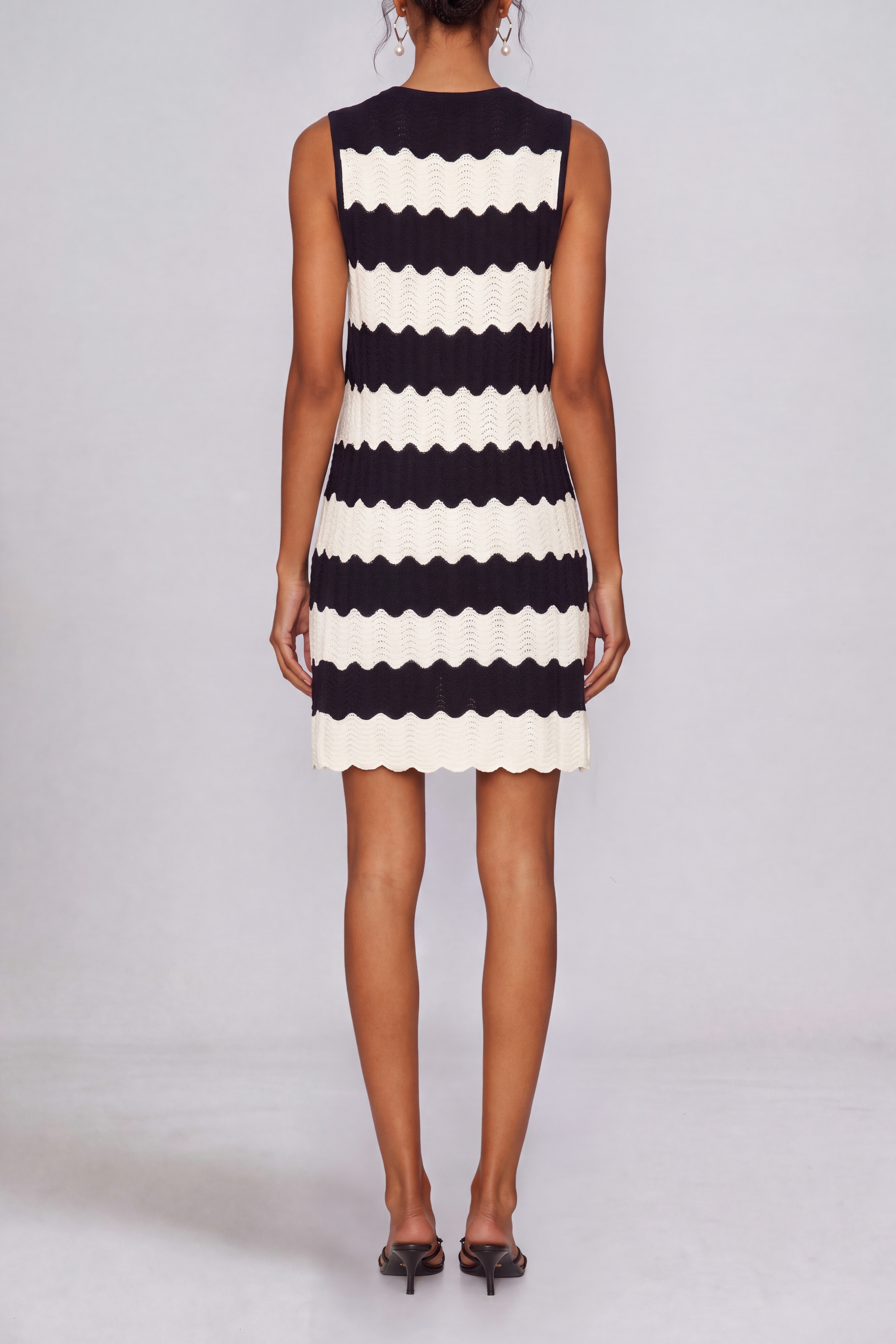 Carmen Stripe Sleeveless Knit Mini Dress