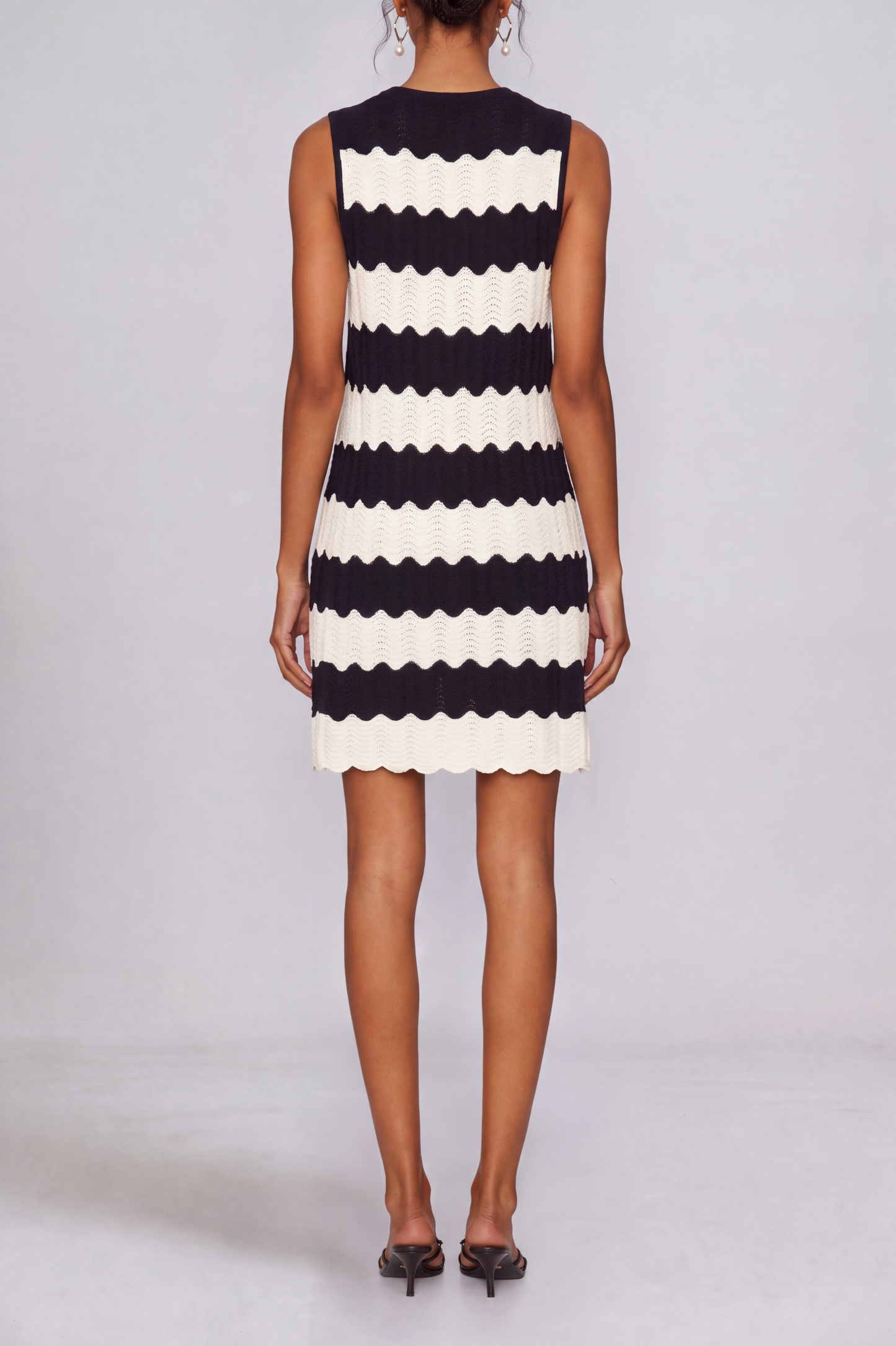 Carmen Stripe Sleeveless Knit Mini Dress