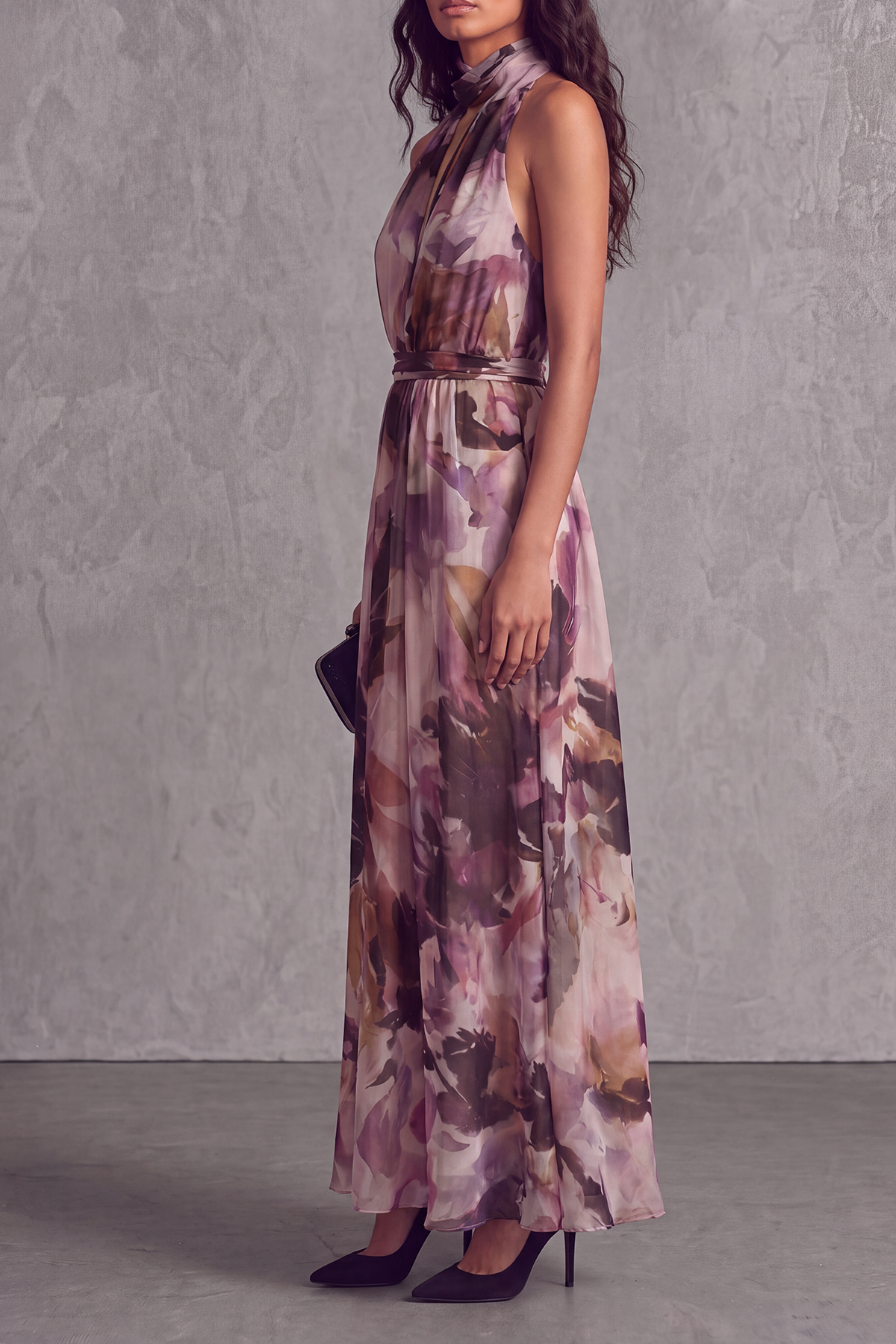 Cevorin High Neck Cutout Maxi Dress