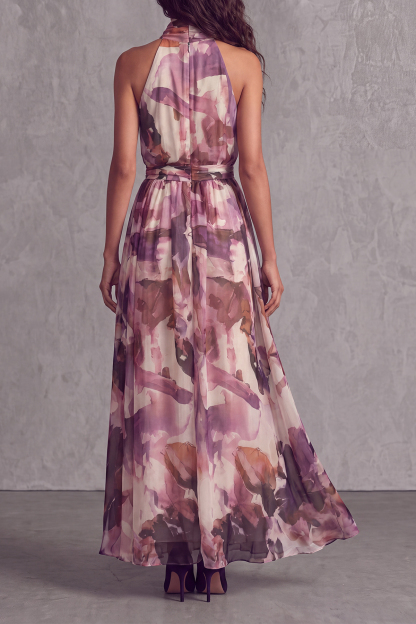 Cevorin High Neck Cutout Maxi Dress