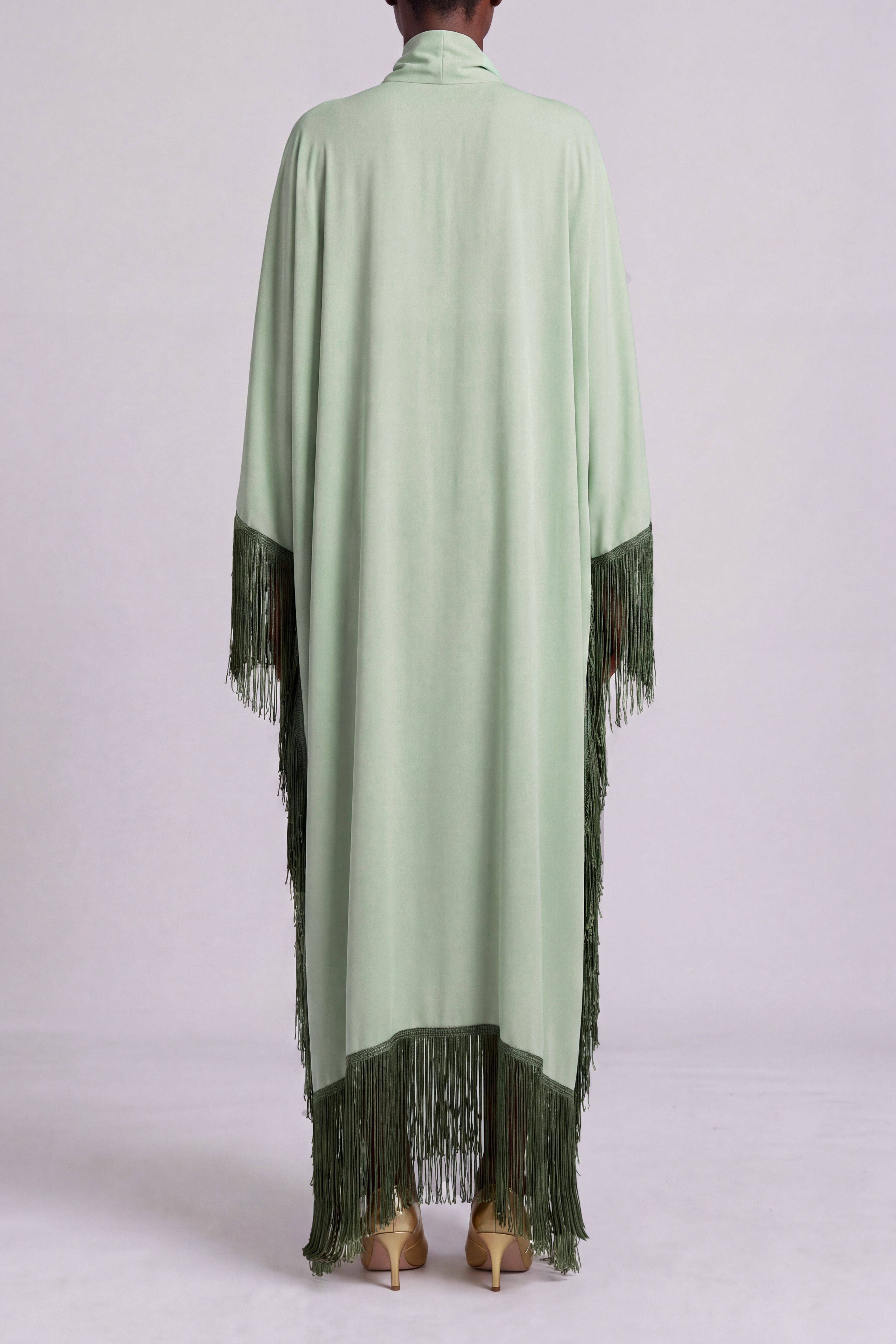 Christina High Neck Fringe Maxi Dress