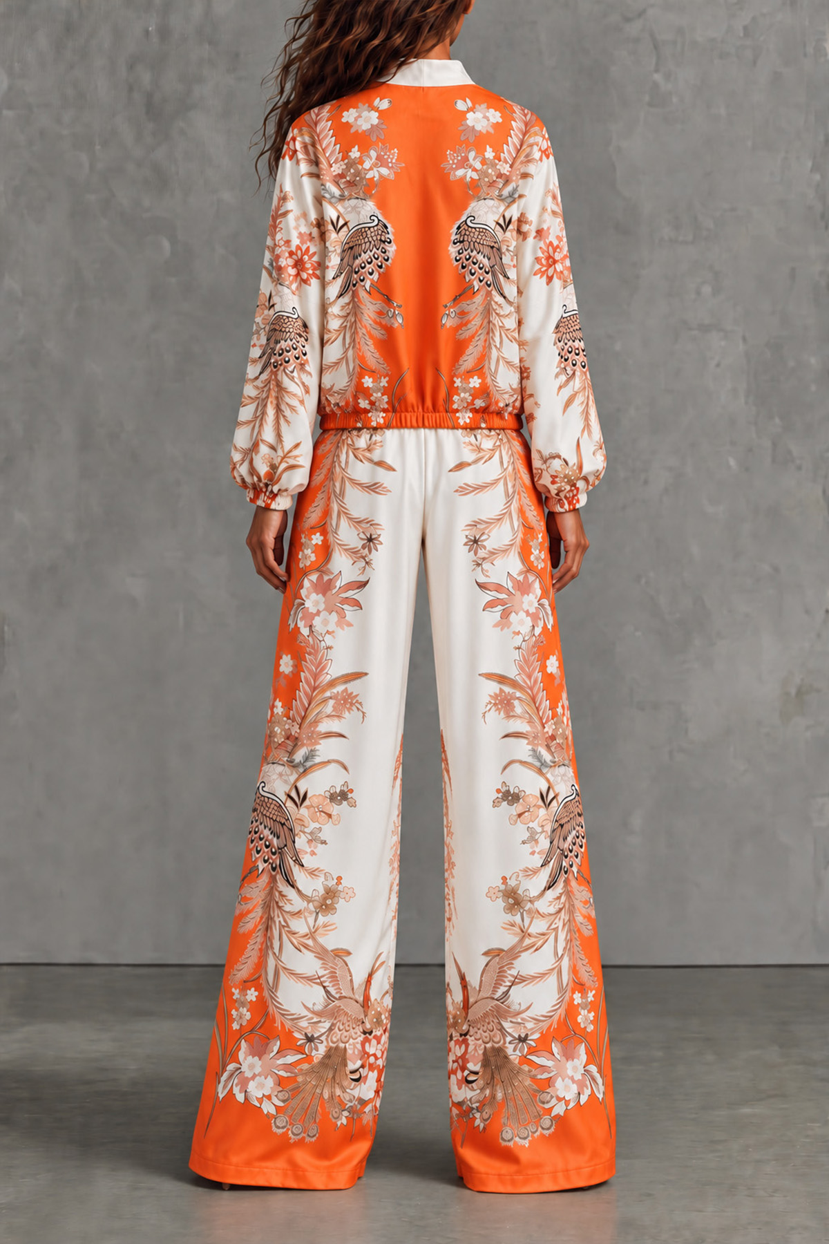 Cressida Floral Print Zipper Pants Set