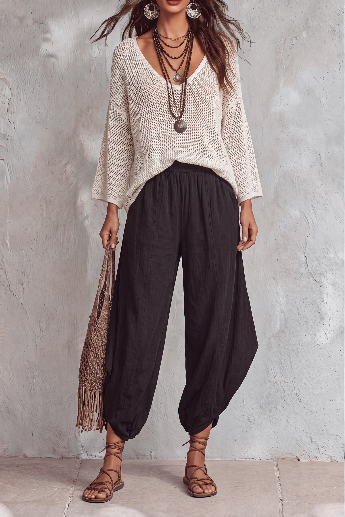Cylisse Batwing Sleeve Crochet Top 