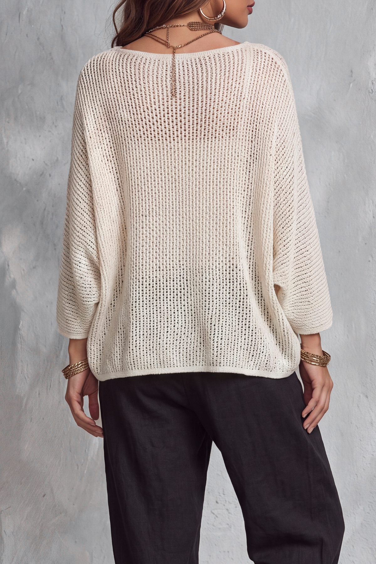 Cylisse Batwing Sleeve Crochet Top 