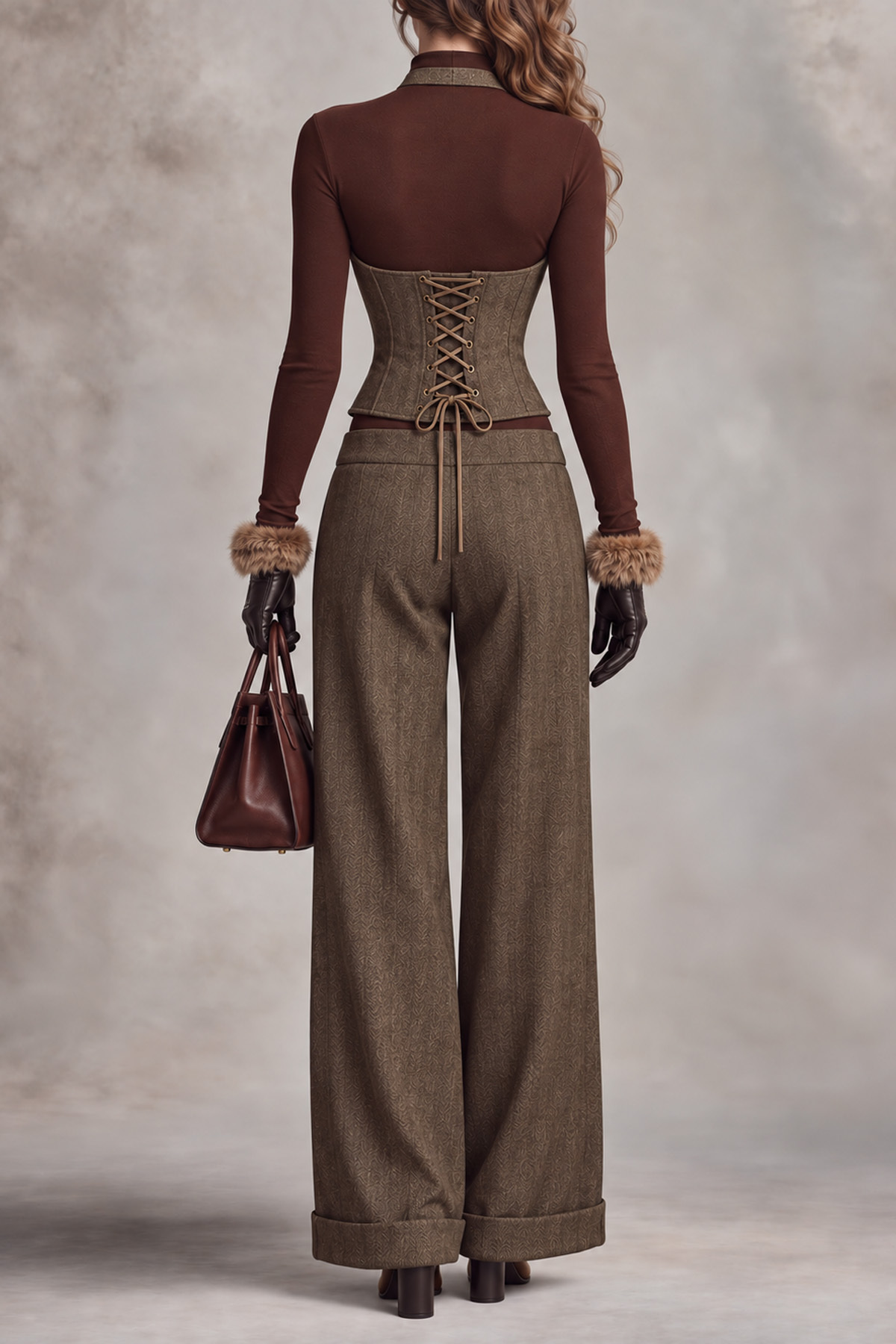 Daria Halter Neck Zipper Pants Set