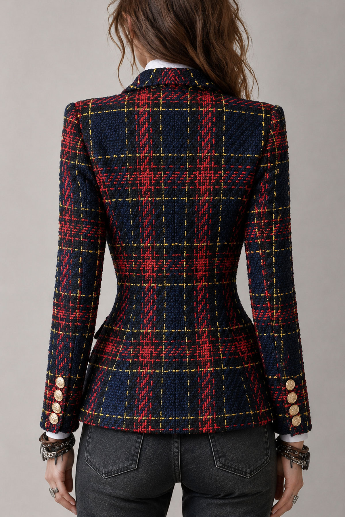 Delyth Lapel Collar Button Blazer