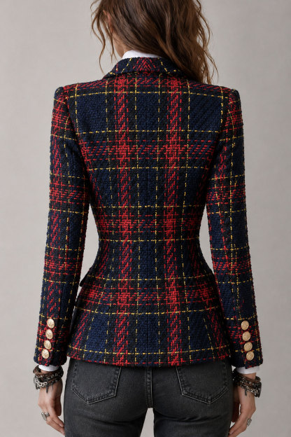 Delyth Lapel Collar Button Blazer