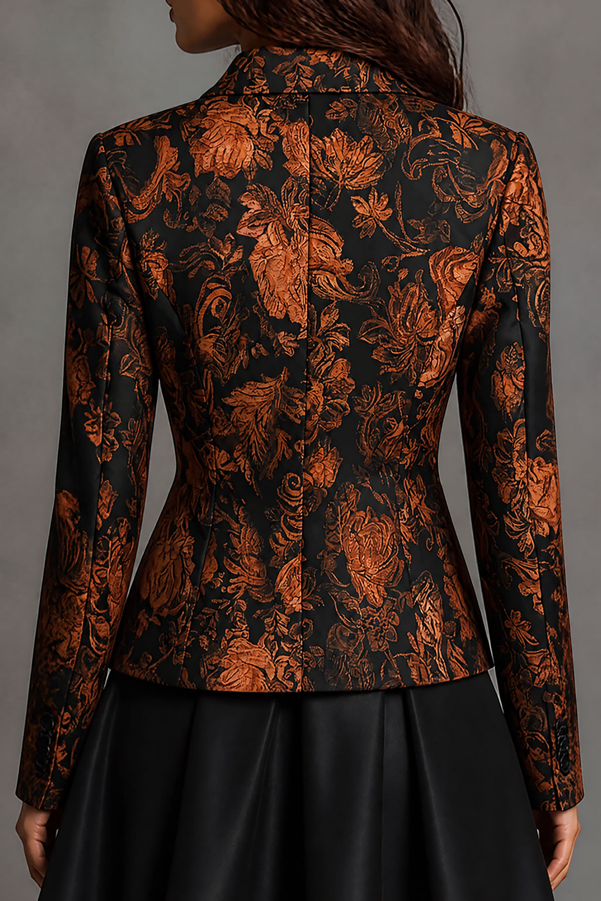 Elsinore Long Sleeve Floral Buttons Blazer