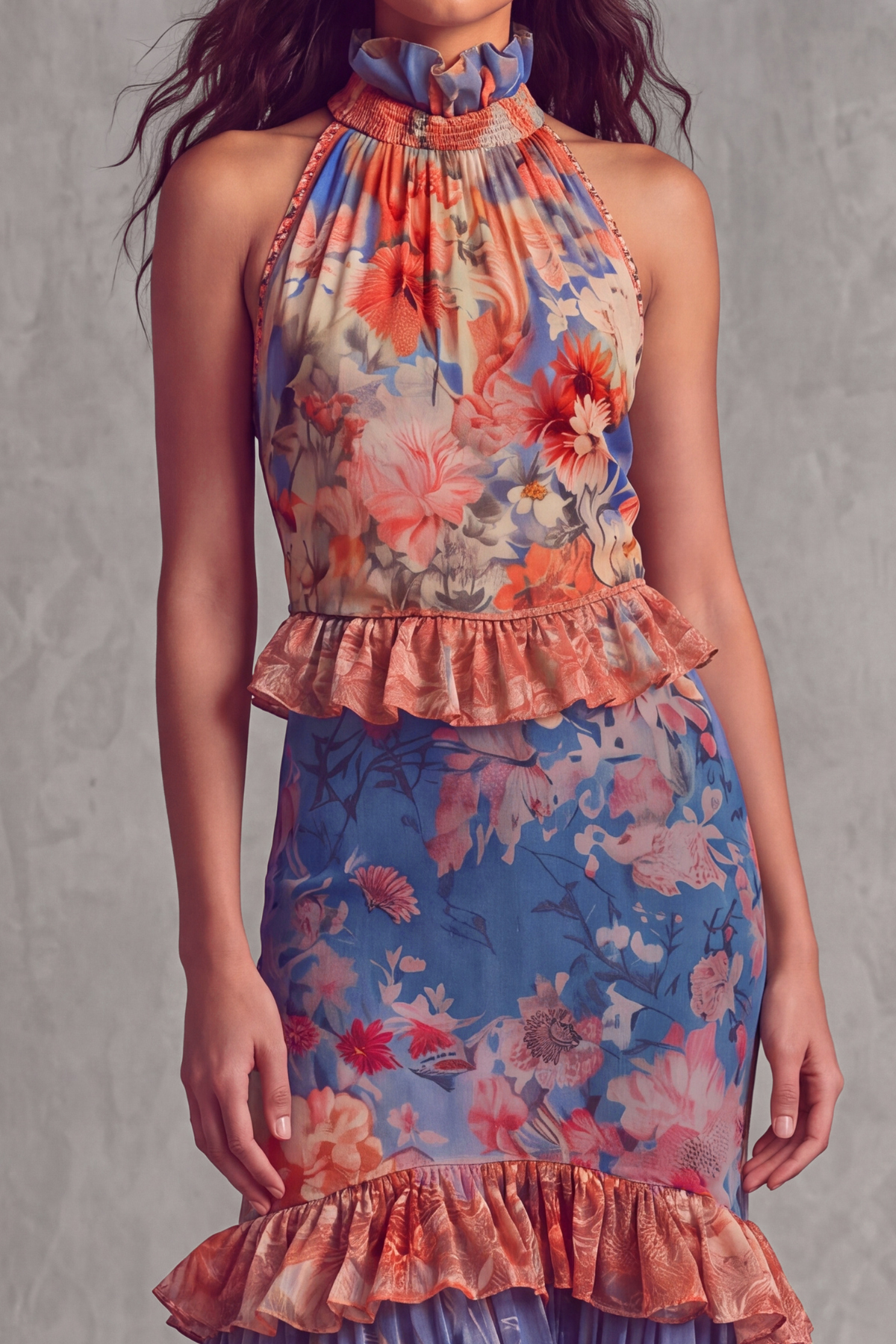 Evarith Floral Tiered Ruffle Maxi Dress