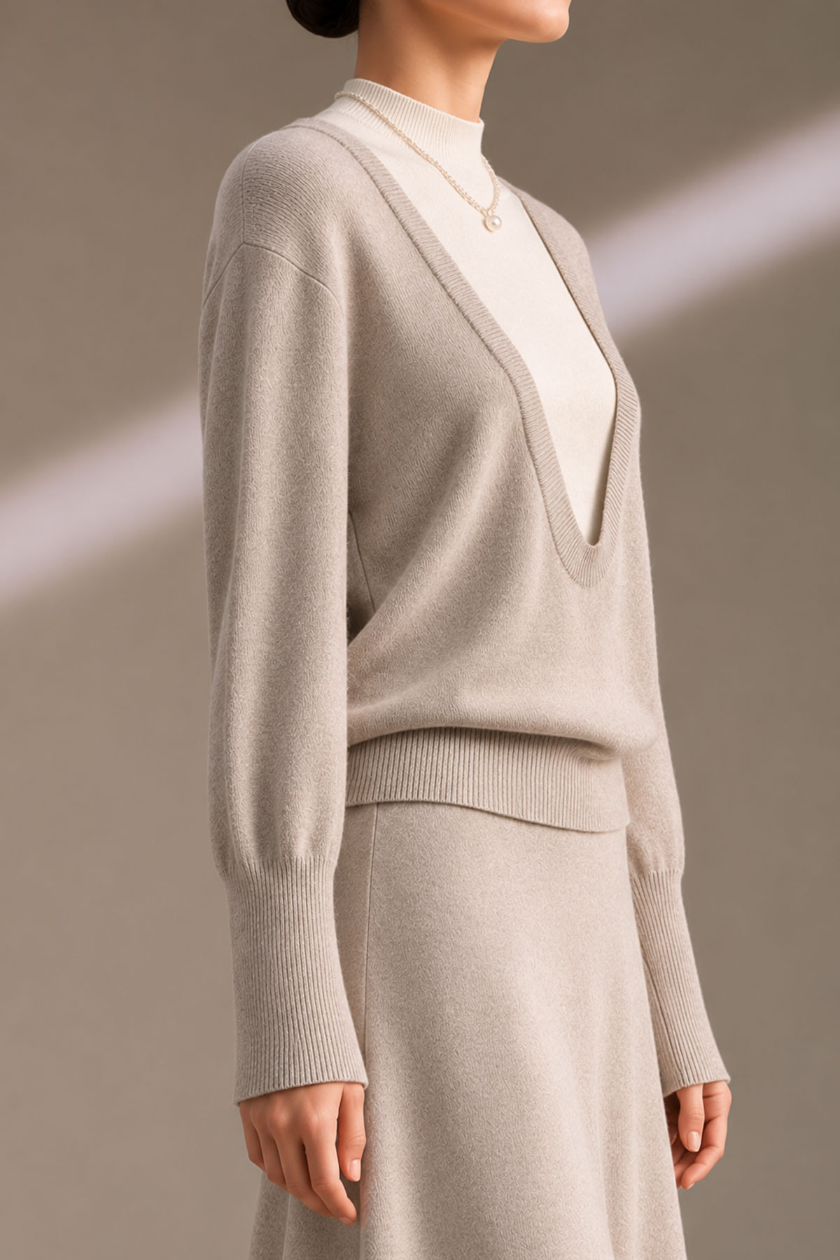 Fenella Long Sleeve Knit Skirt Set
