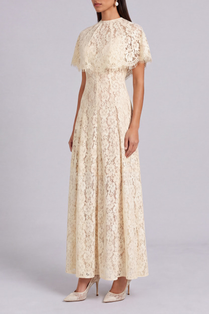 Francesca Lace Capelet Maxi Dress