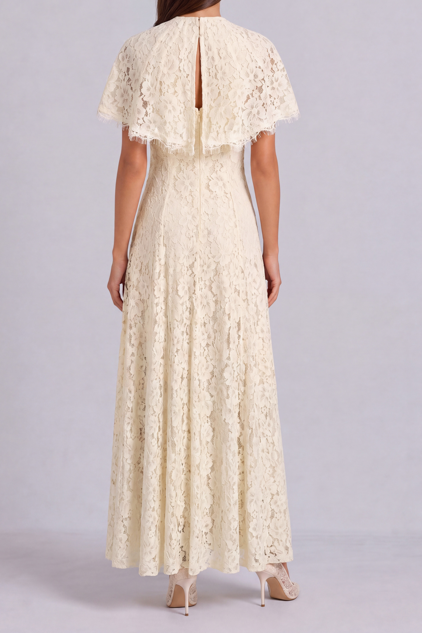 Francesca Lace Capelet Maxi Dress