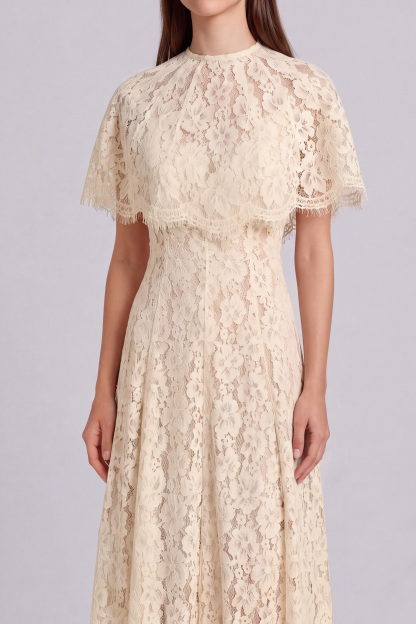 Francesca Lace Capelet Maxi Dress