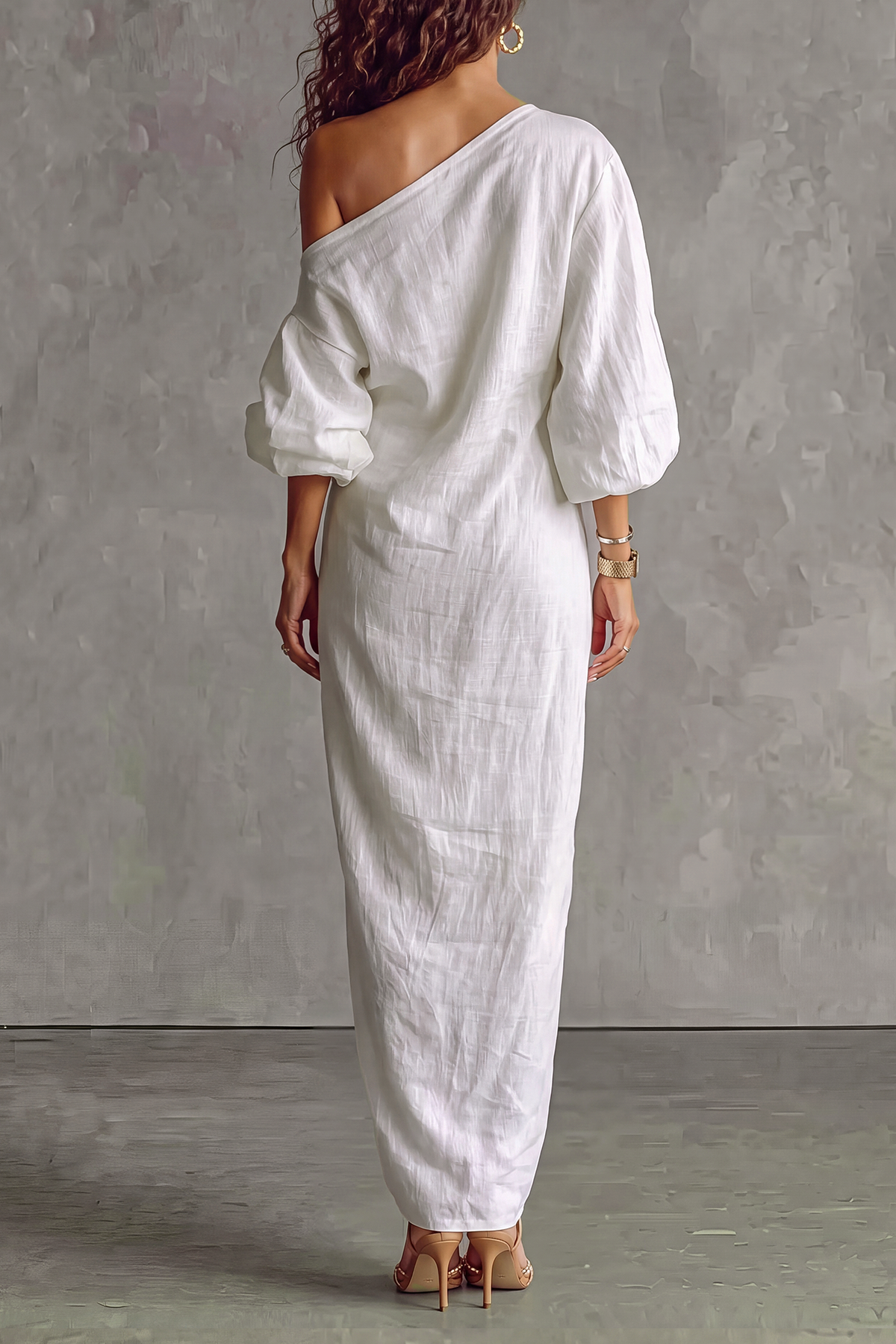 Freya One Shoulder Wrap Maxi Dress