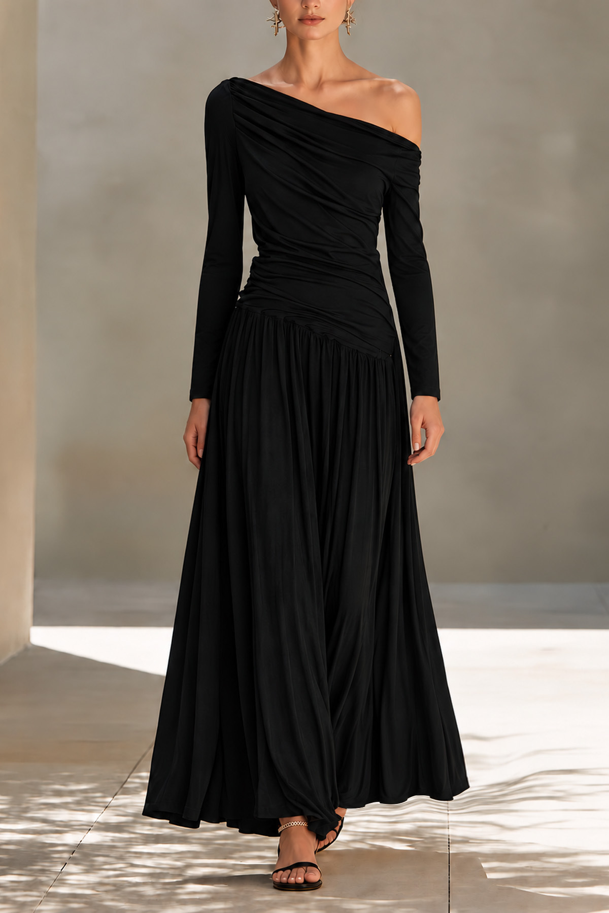 Gaia One Shoulder Ruched Skirt Set