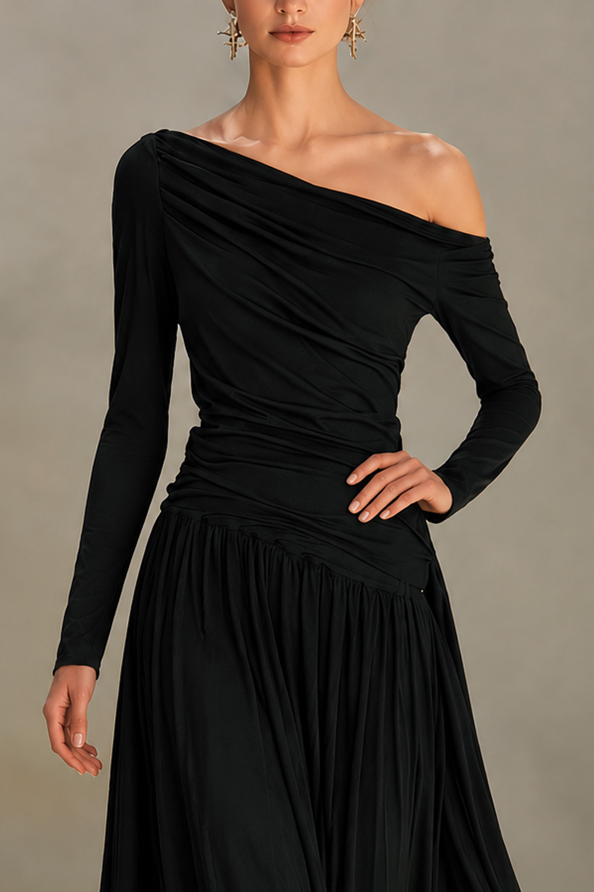 Gaia One Shoulder Ruched Skirt Set