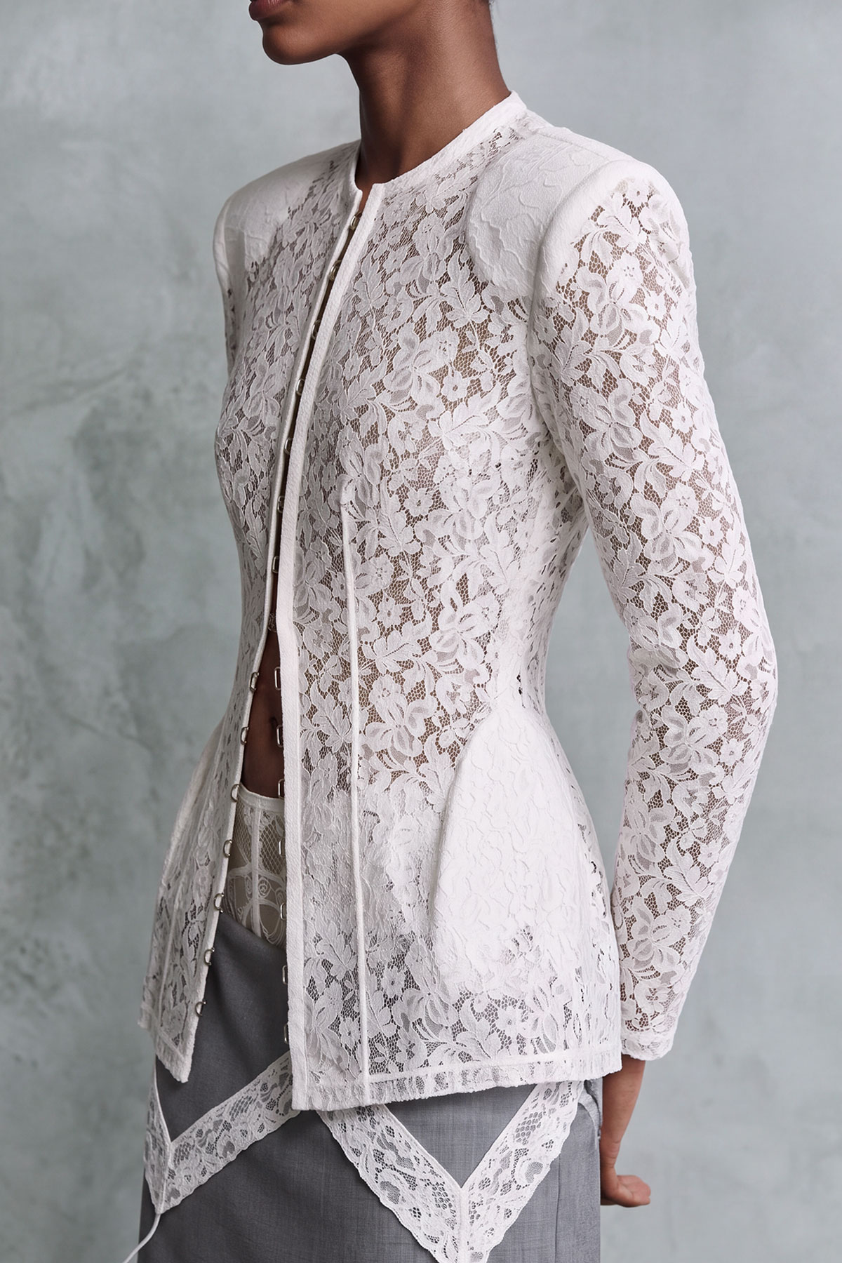 Greer Lace Pockets Blazer Jacket