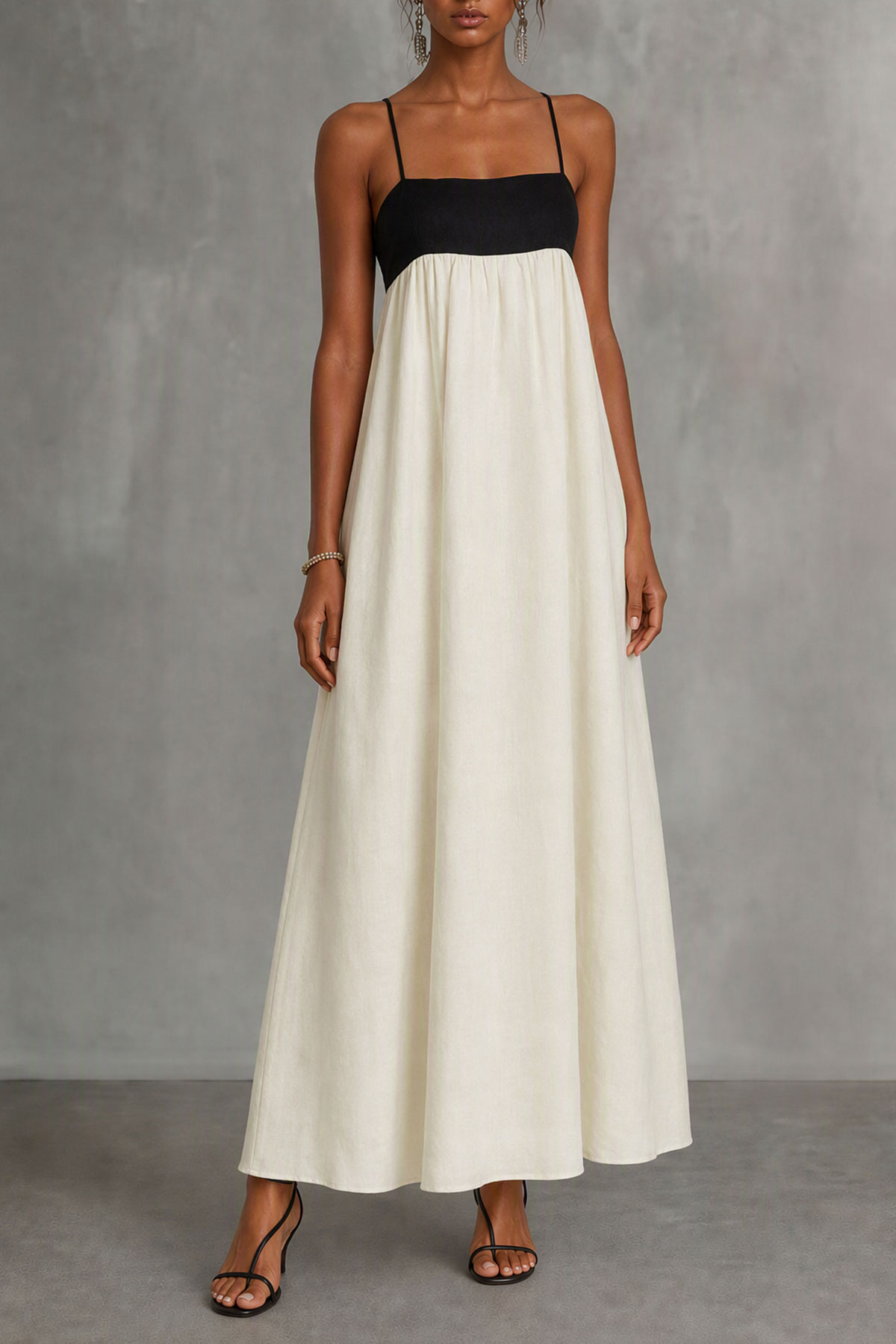 Hallie Square Neck Spaghetti Maxi Dress