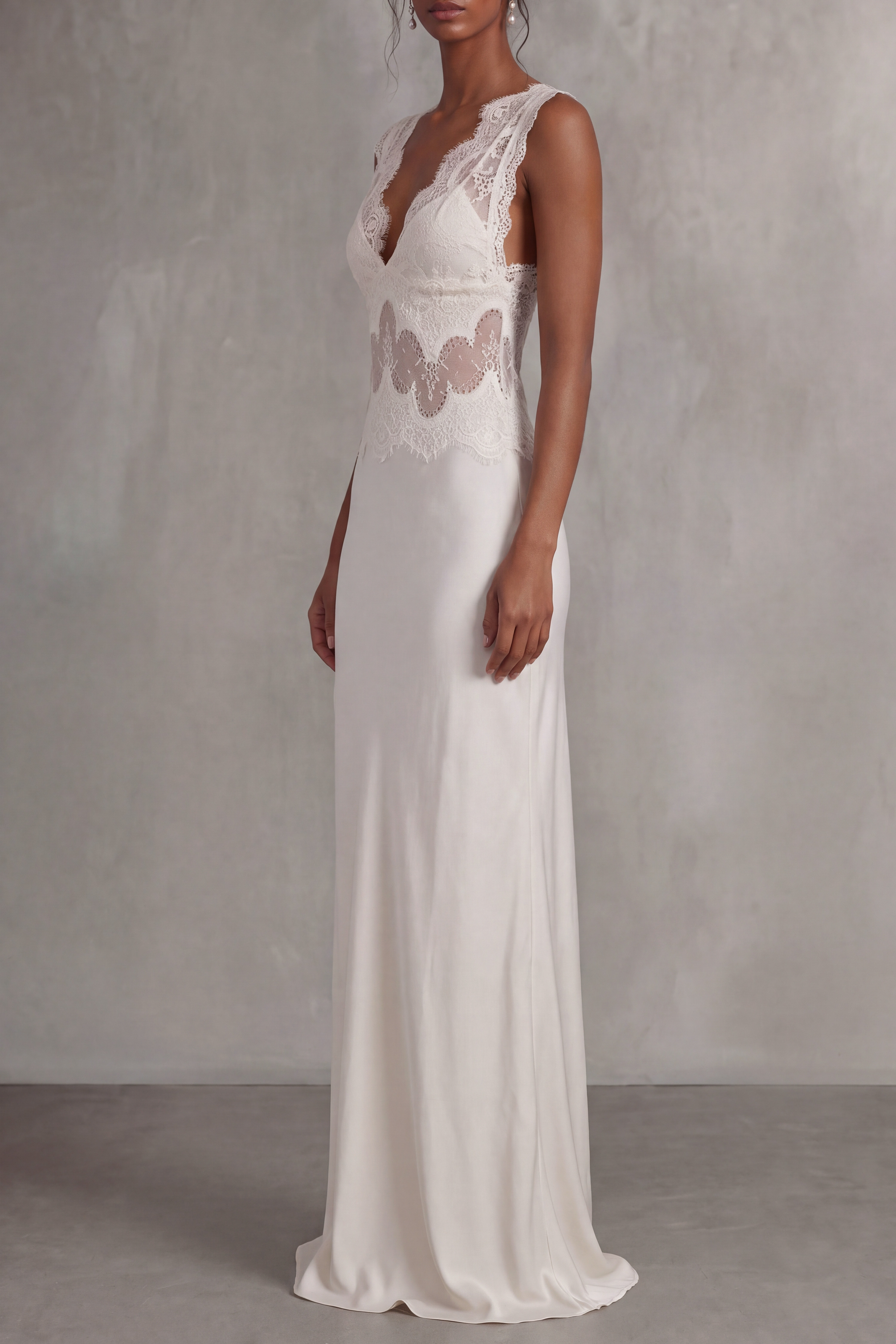 Hattie Spaghetti Lace Cutout Maxi Dress