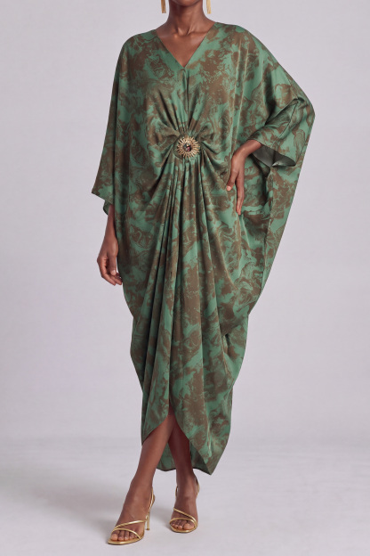 Hazel Batwing Sleeves Print Maxi Dress