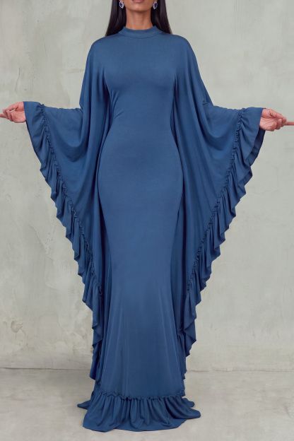 Hope Batwing Sleeve Ruffle Maxi Dress
