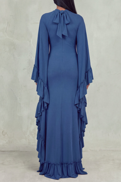 Hope Batwing Sleeve Ruffle Maxi Dress