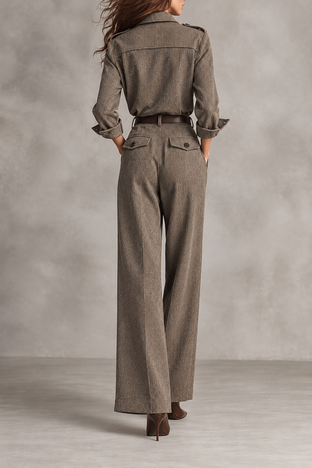 Jessika Lapel Collar Button Jumpsuit