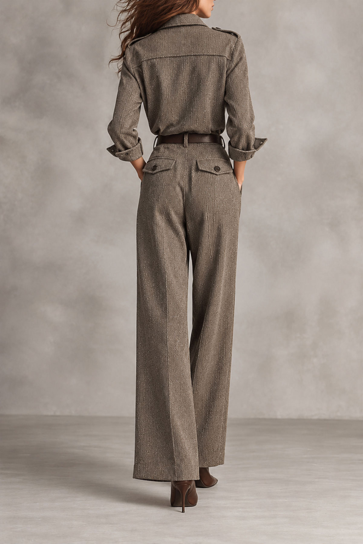 Jessika Lapel Collar Button Jumpsuit