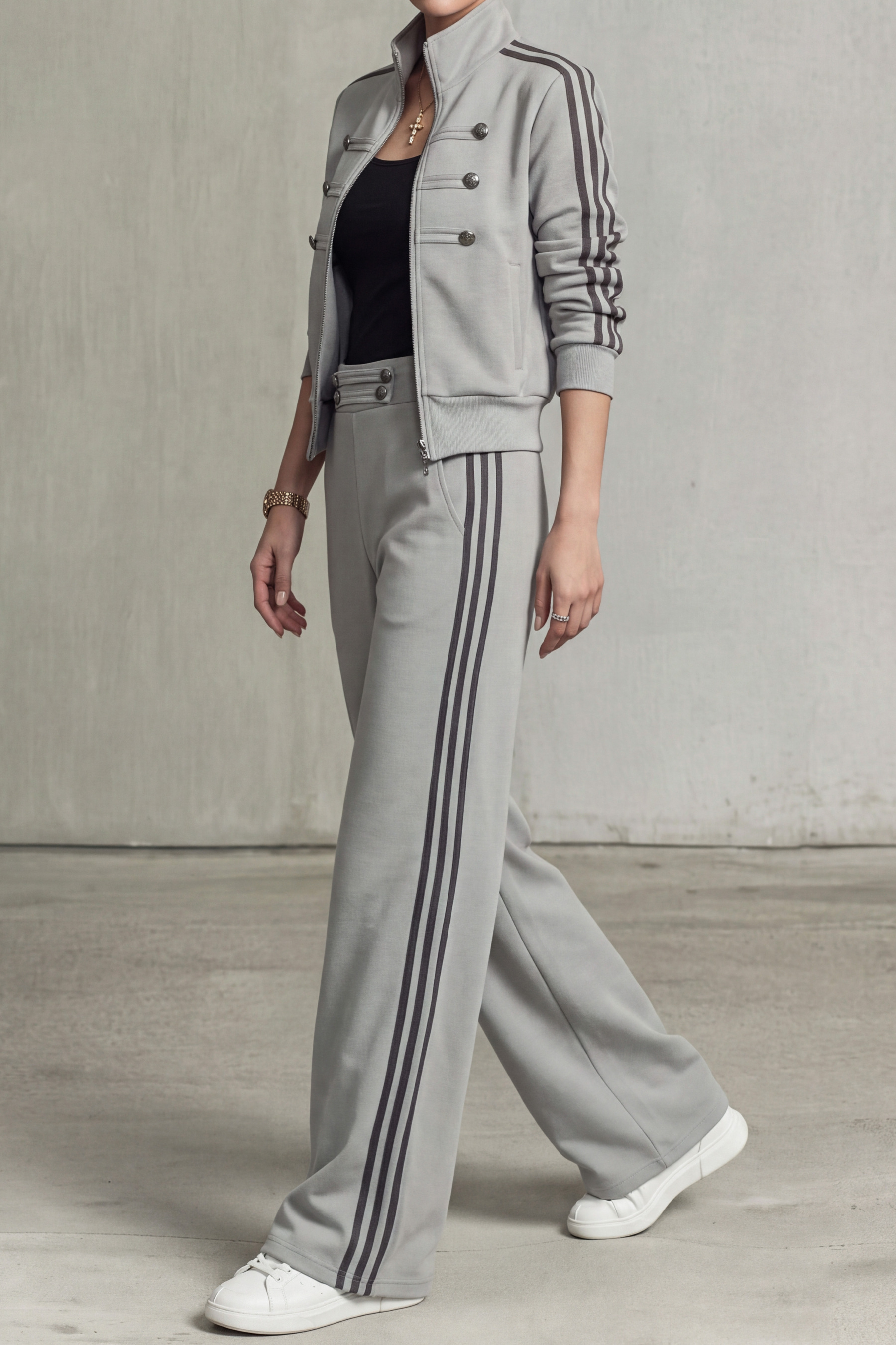 Jovie Button Striped Pants Set