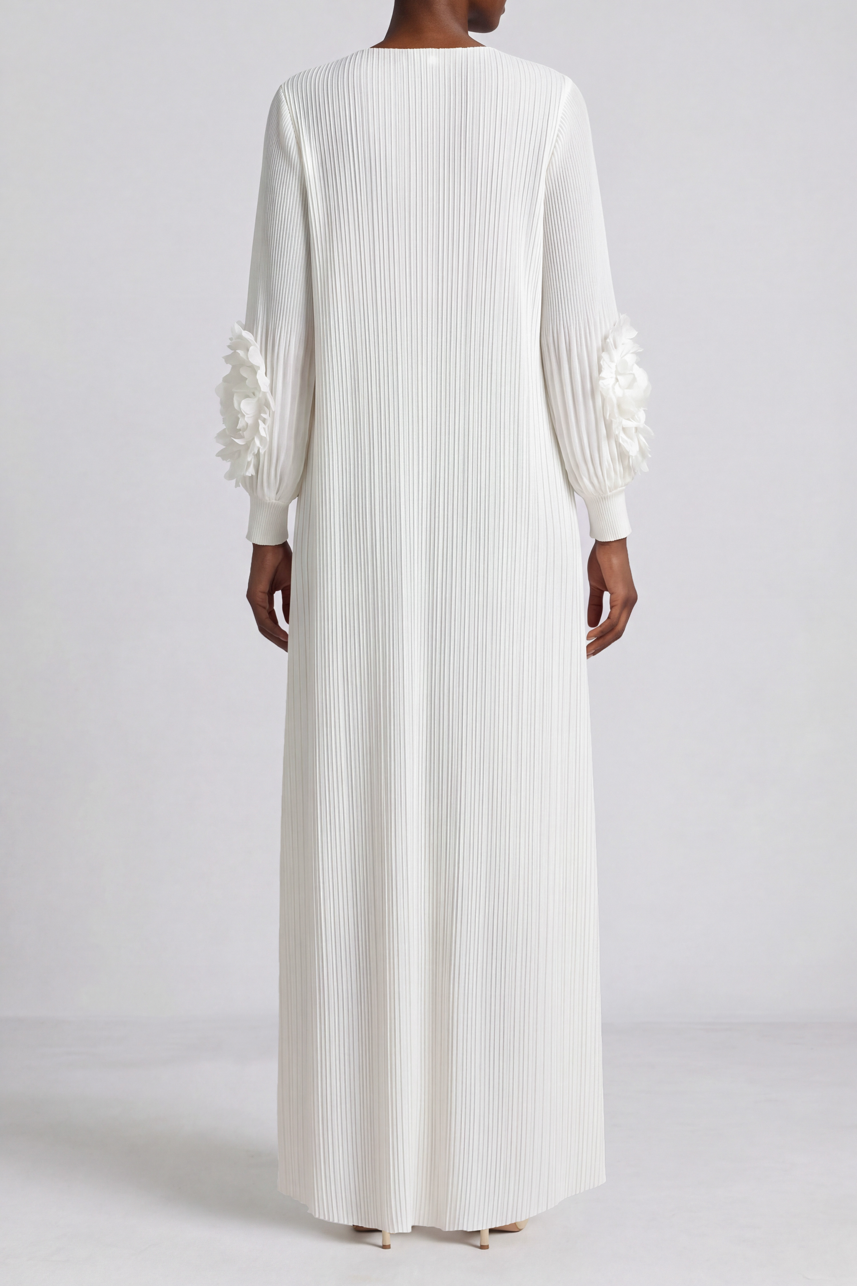 Juliana Pleated Flower Maxi Dress