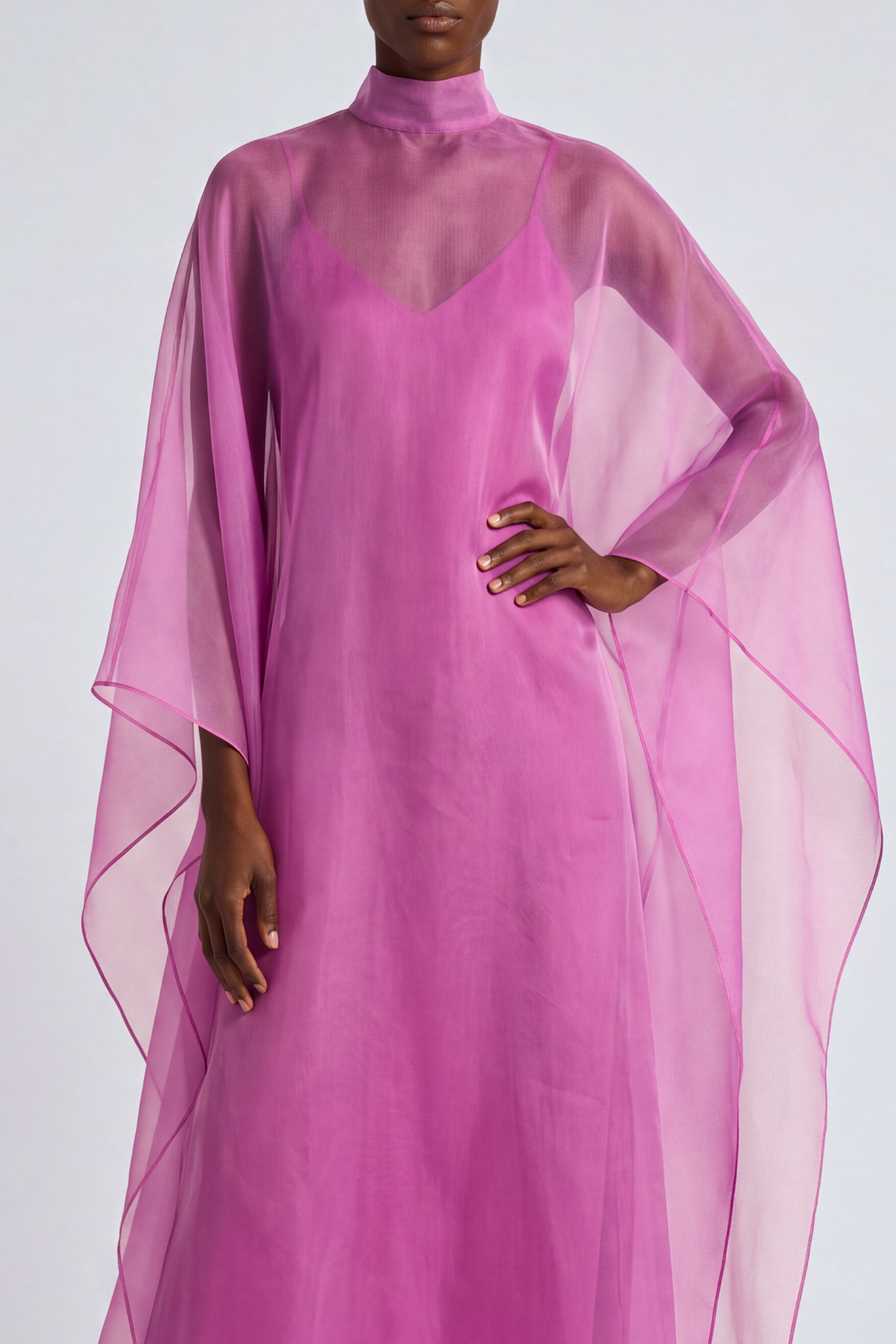 Karina High Neck Mesh Maxi Dress