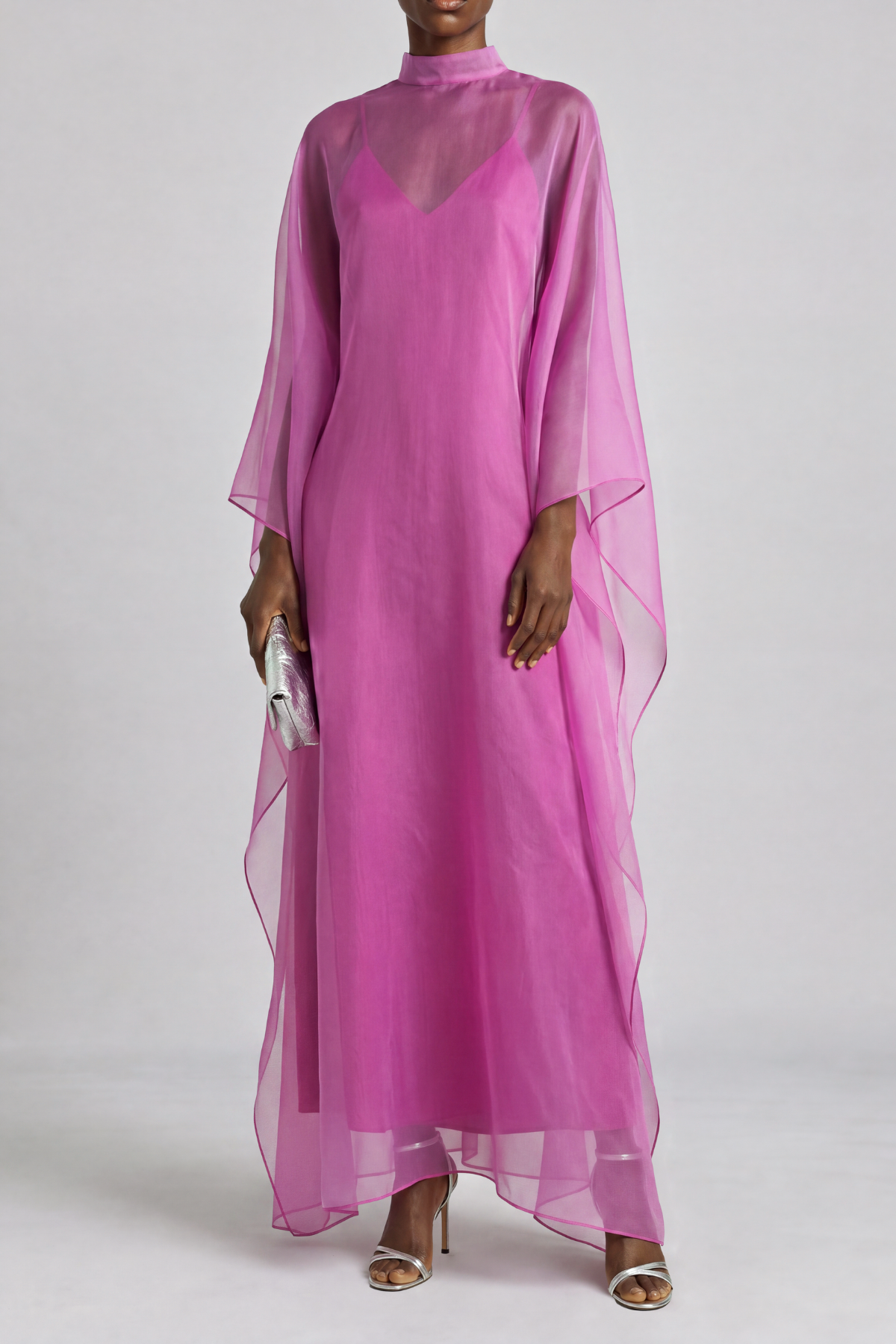 Karina High Neck Mesh Maxi Dress